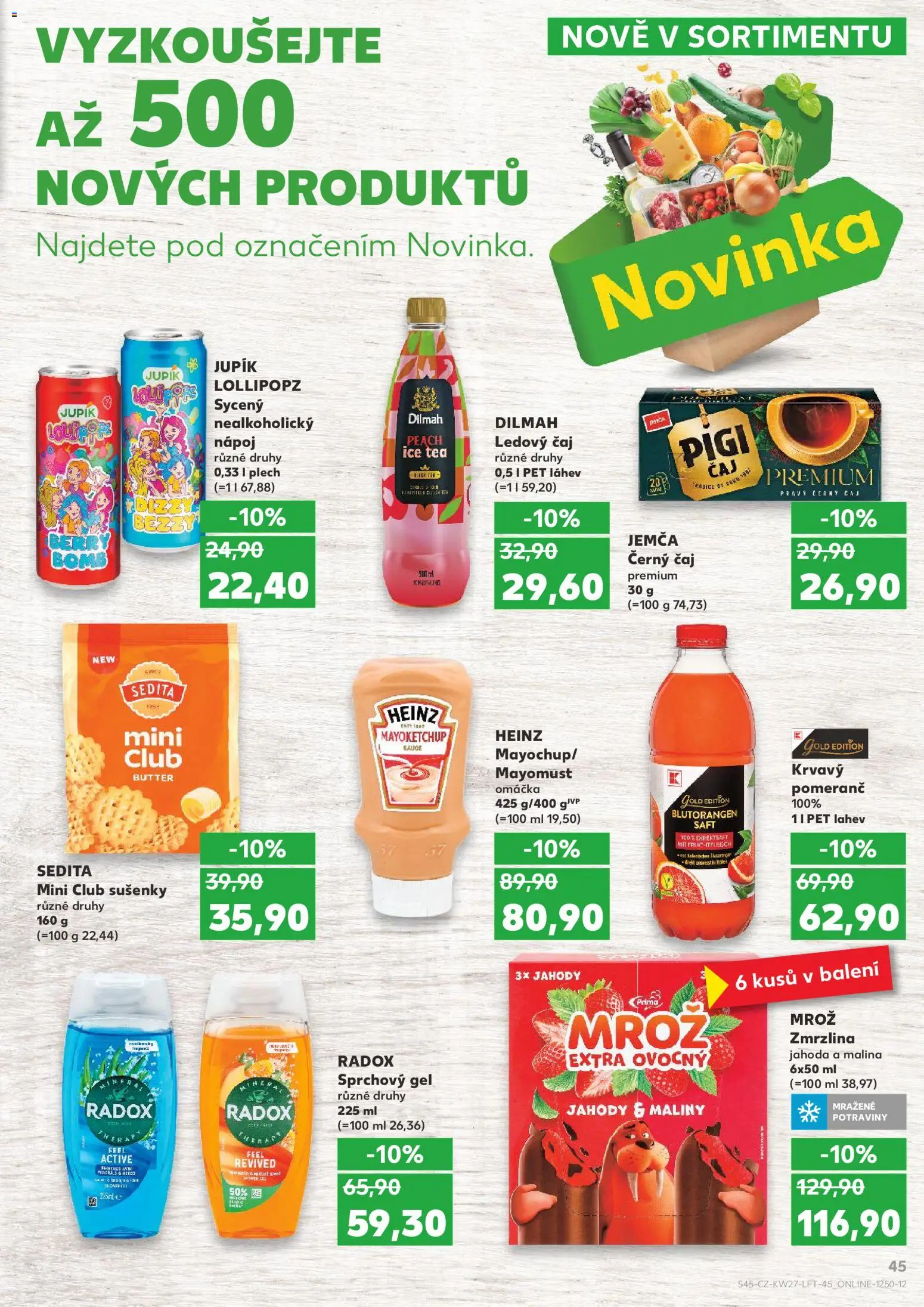Kaufland leták - Chomutov od 01.07.2026 | Strana: 45 | Produkty: Sprchový gel, Čaj, Potraviny, Ledový čaj
