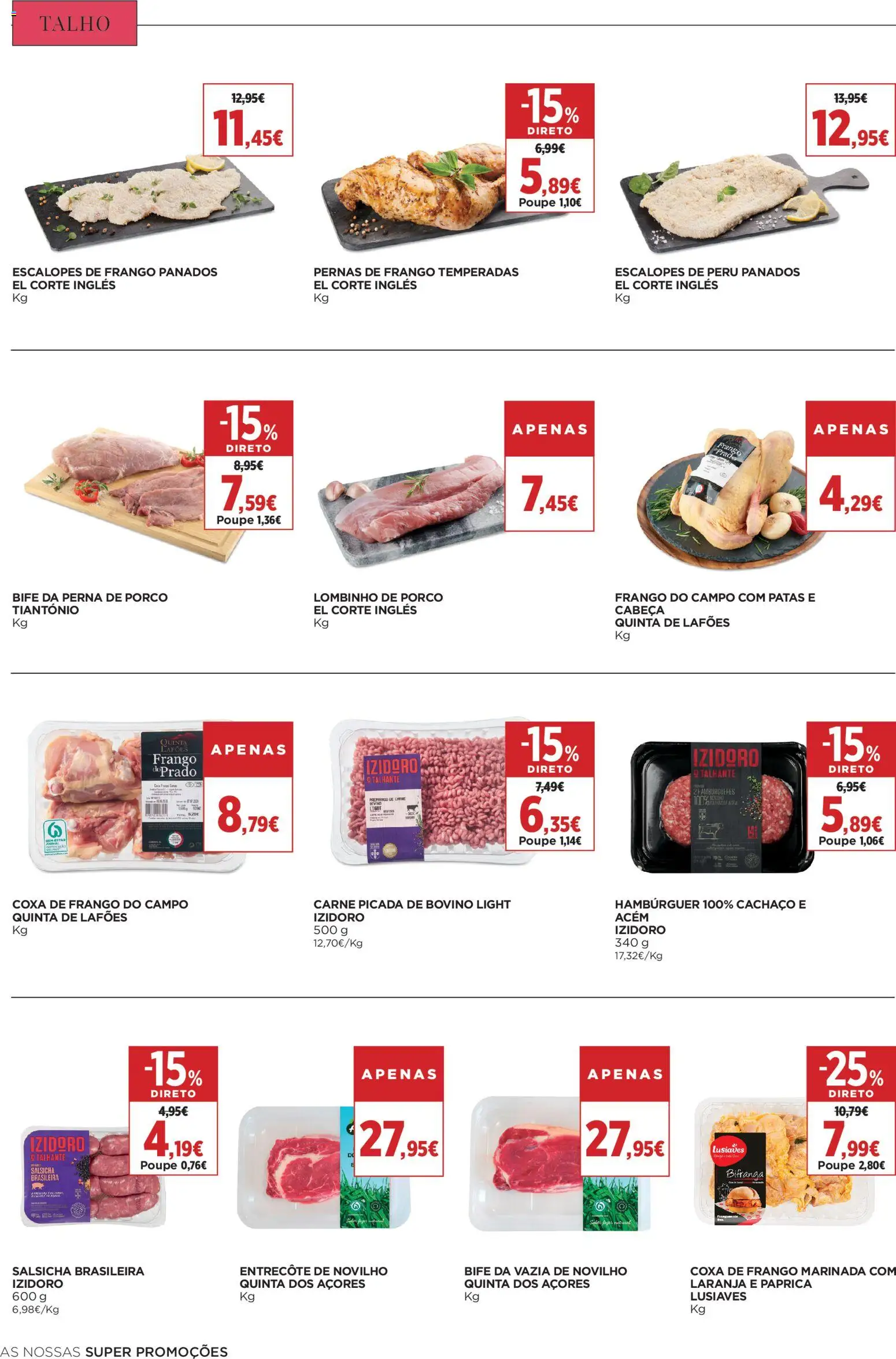 El Corte Ingles folheto │ válido de 10/07/2026 | Página: 22 | Produtos: Frango, Peru, Carne picada, Salsicha