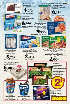 Vista previa Gadis folleto válido desde el 24/09/2026 | Página: 5 | Productos: Ensaladilla, Calamares, Espinacas, Pizza congelada