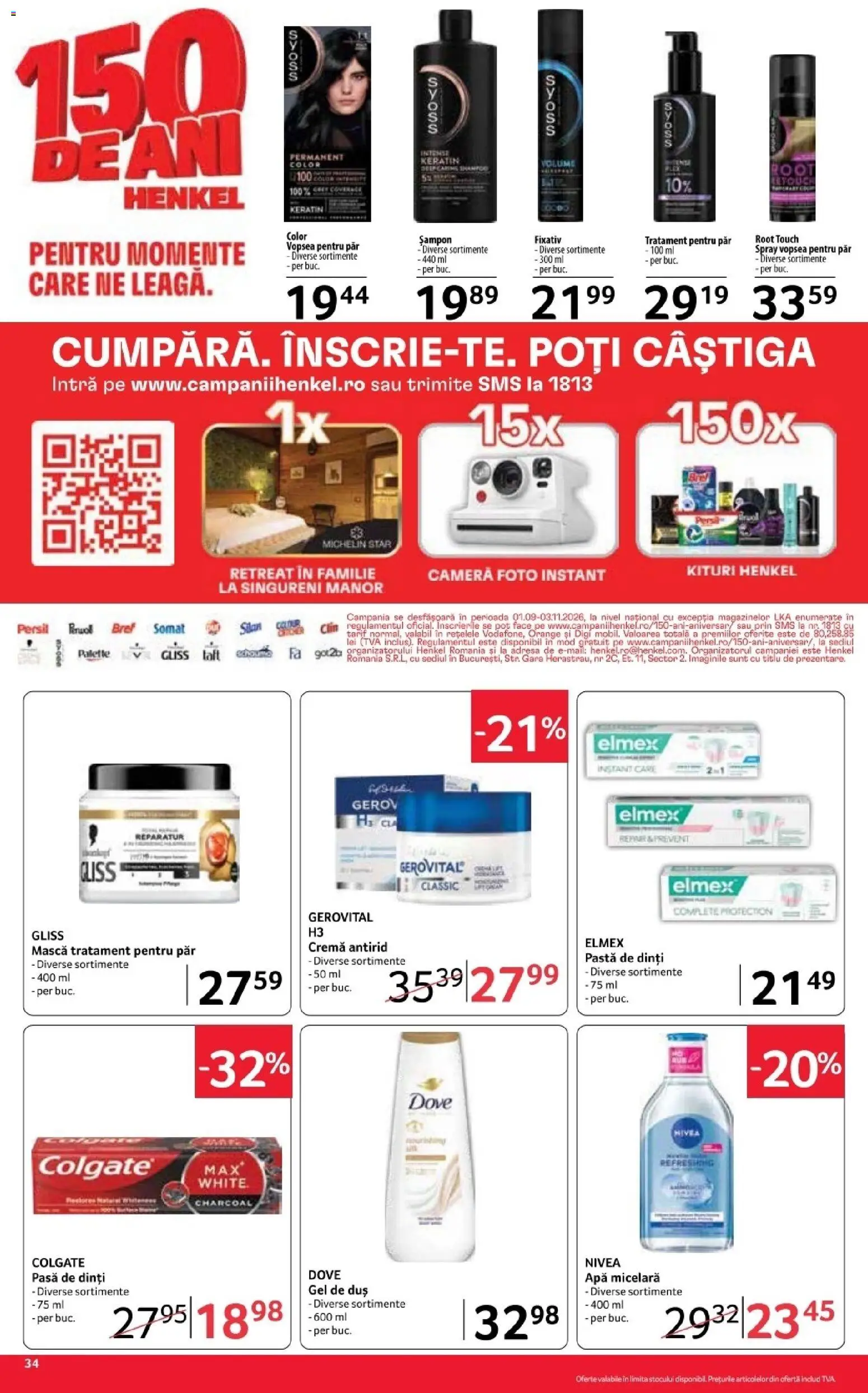 Noul catalog Selgros – valabil de la 16.10.2026 | Pagină: 34 | Produse: Nivea, Cameră, Gel de duș, Apă