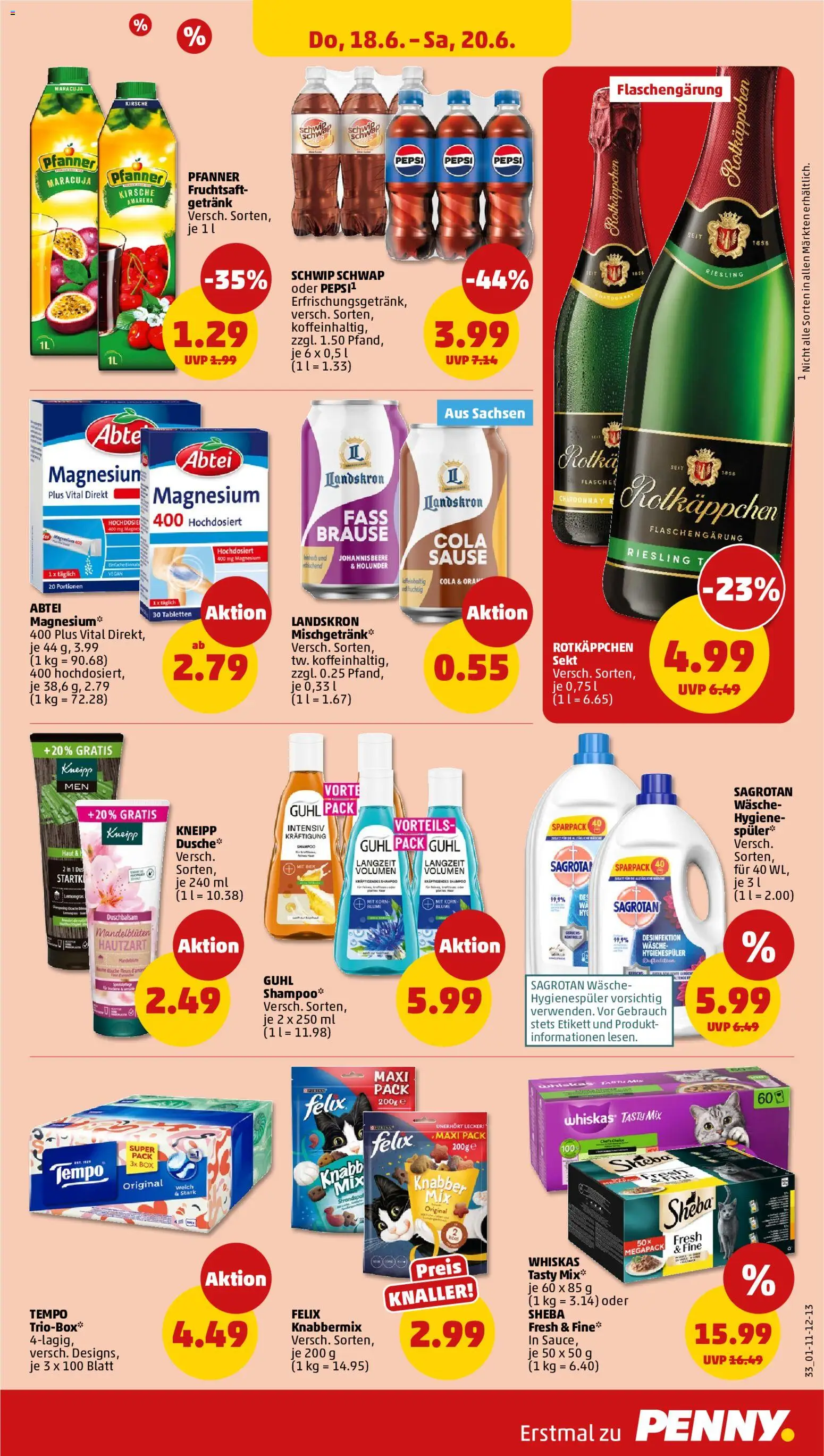 Penny Prospekt – gültig ab 15.06.2026 | Seite: 35 | Produkte: Box, Tempo, Rotkäppchen, Whiskas