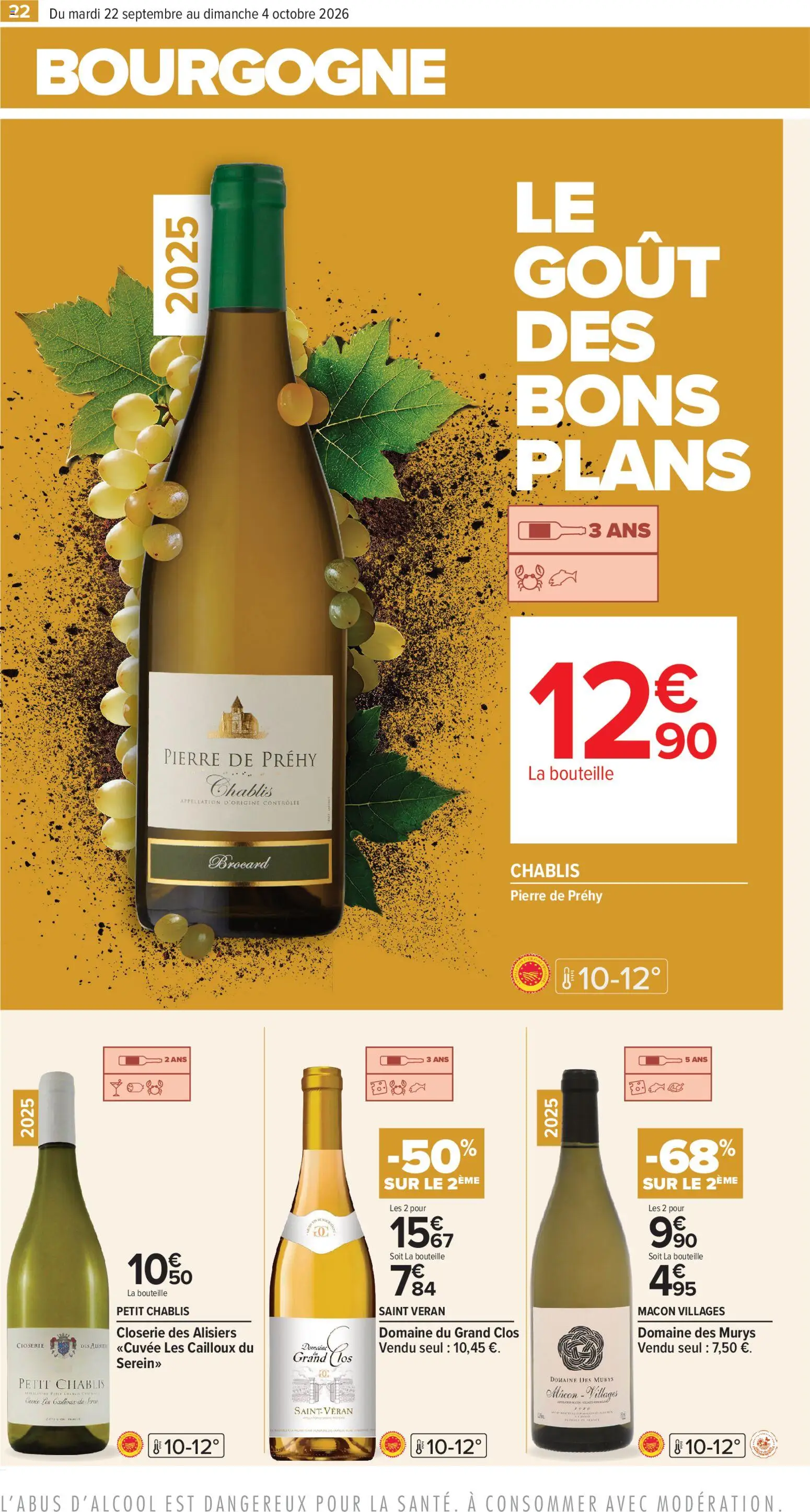 {H1} | Page: 22 | Produits: Bourgogne, Chablis, Bouteille