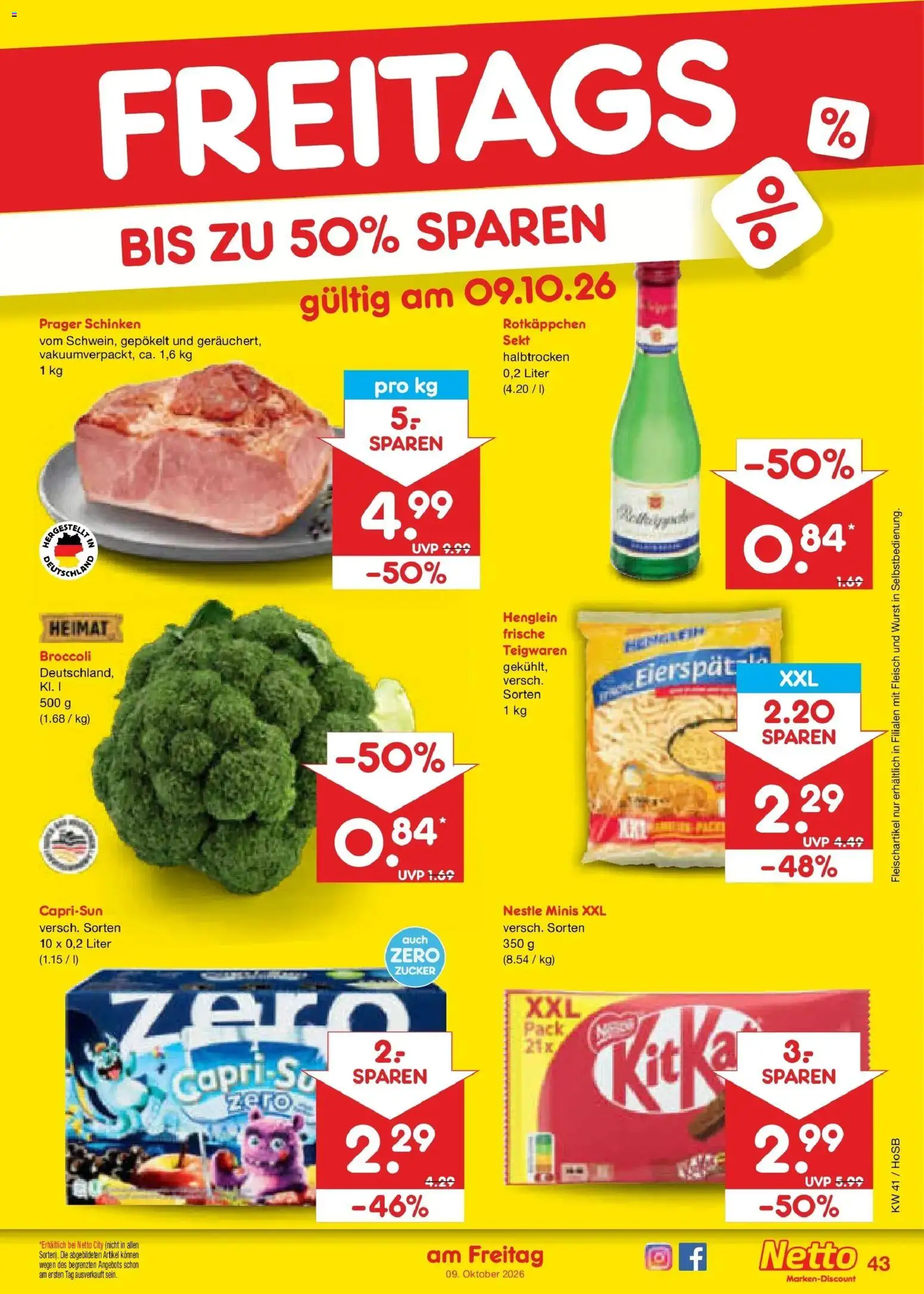 Netto Marken-Discount Prospekt Hannover – gültig ab 05.10.2026 | Seite: 55 | Produkte: Sekt, Wurst, Schinken, Fleisch