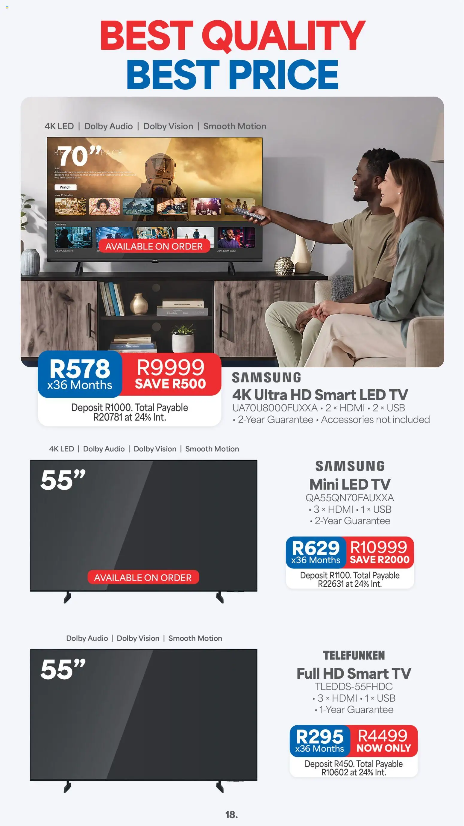 New OK Furniture catalogue – valid from 07/09/2026 | Page: 18 | Products: Watch, Audio, USB, TV
