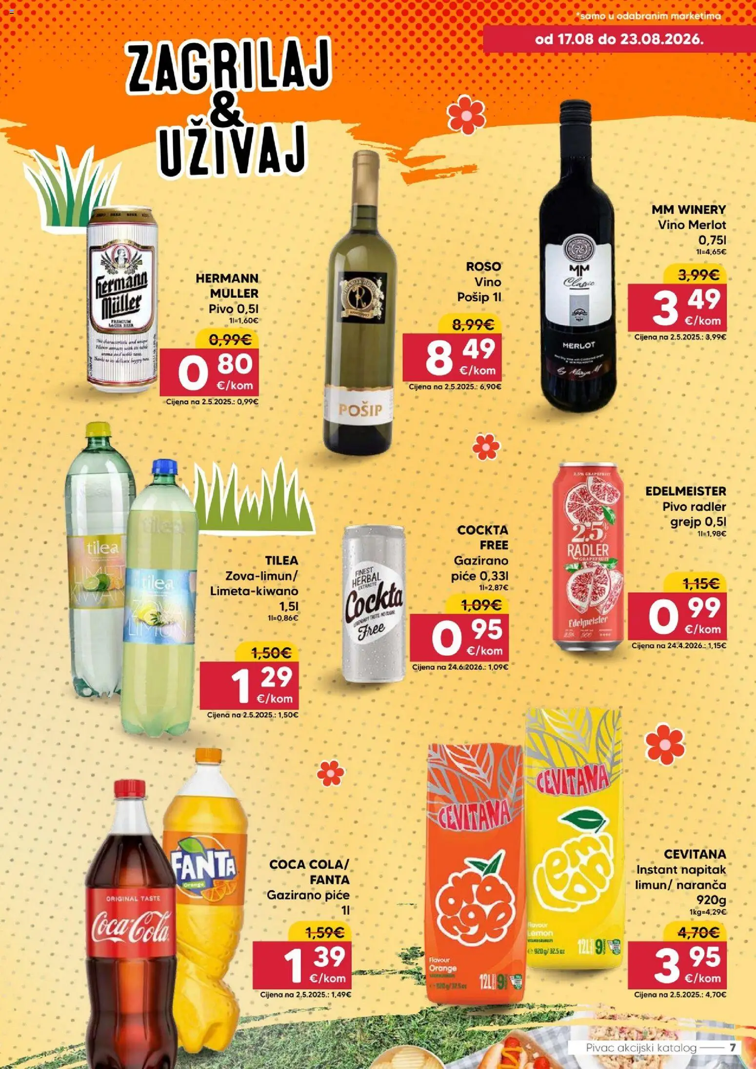 Pivac katalog | vrijedi od 17.08.2026 | Stranica: 7 | Proizvodi: Vino, Pivo, Grejp, Napitak