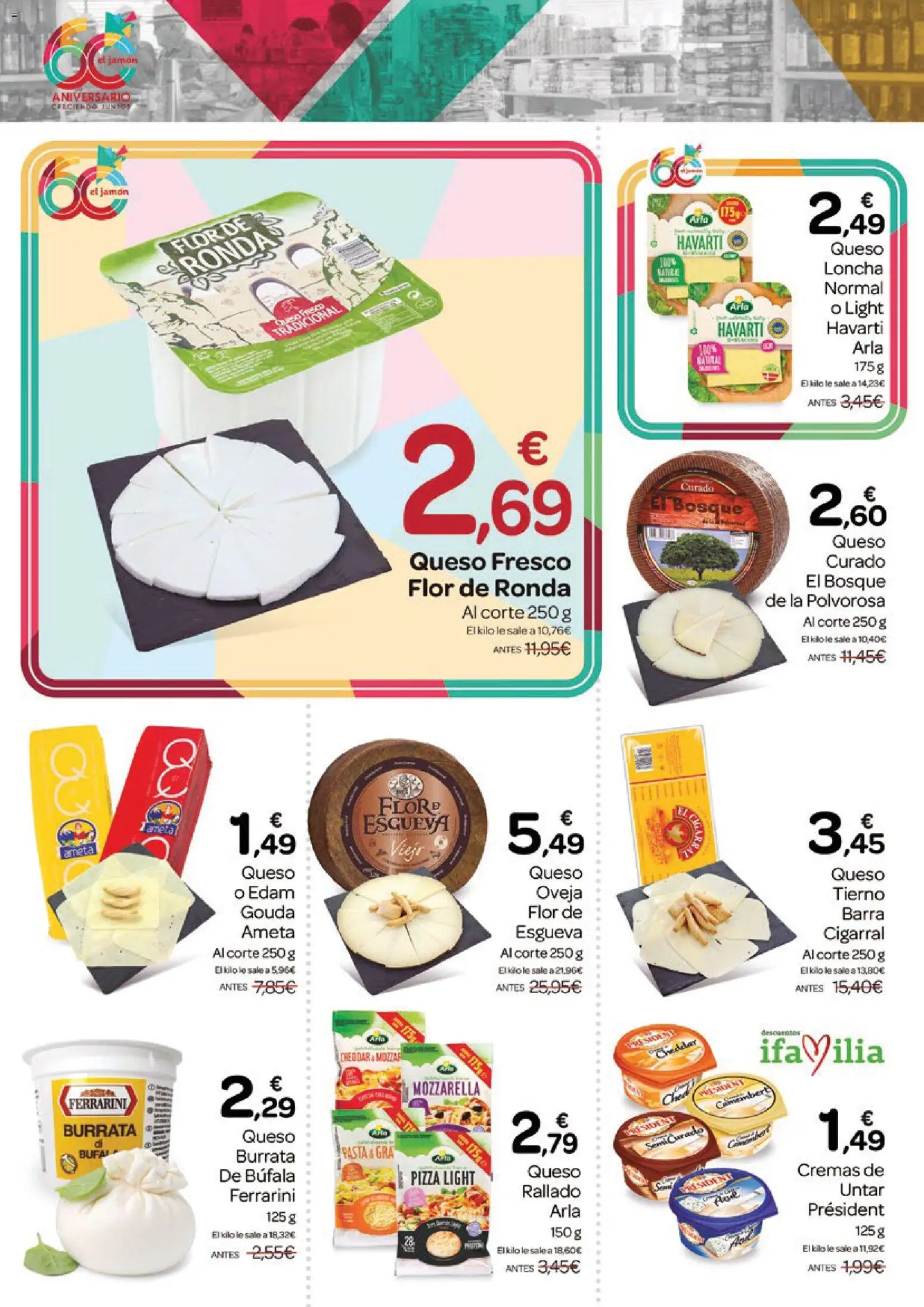 Supermercados El Jamón folleto │ válido desde el 27/08/2026 | Página: 28 | Productos: Burrata, Pizza, Queso fresco, Mozzarella