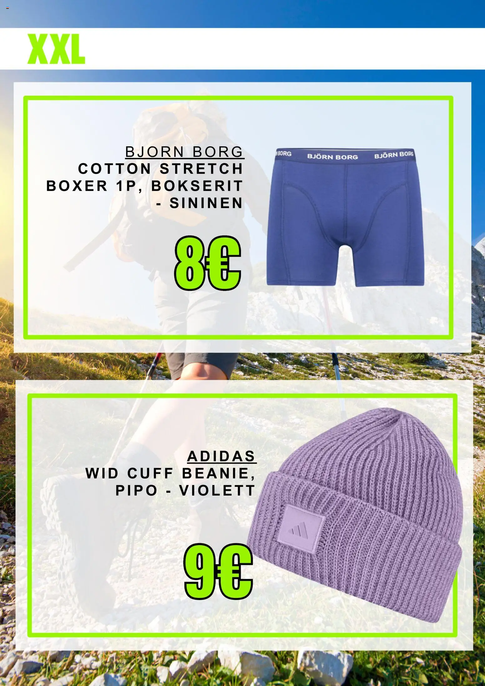 XXL tarjoukset – voimassa 27/08/2026 alkaen | Sivu: 5 | Tuotteet: Bokserit, Pipo