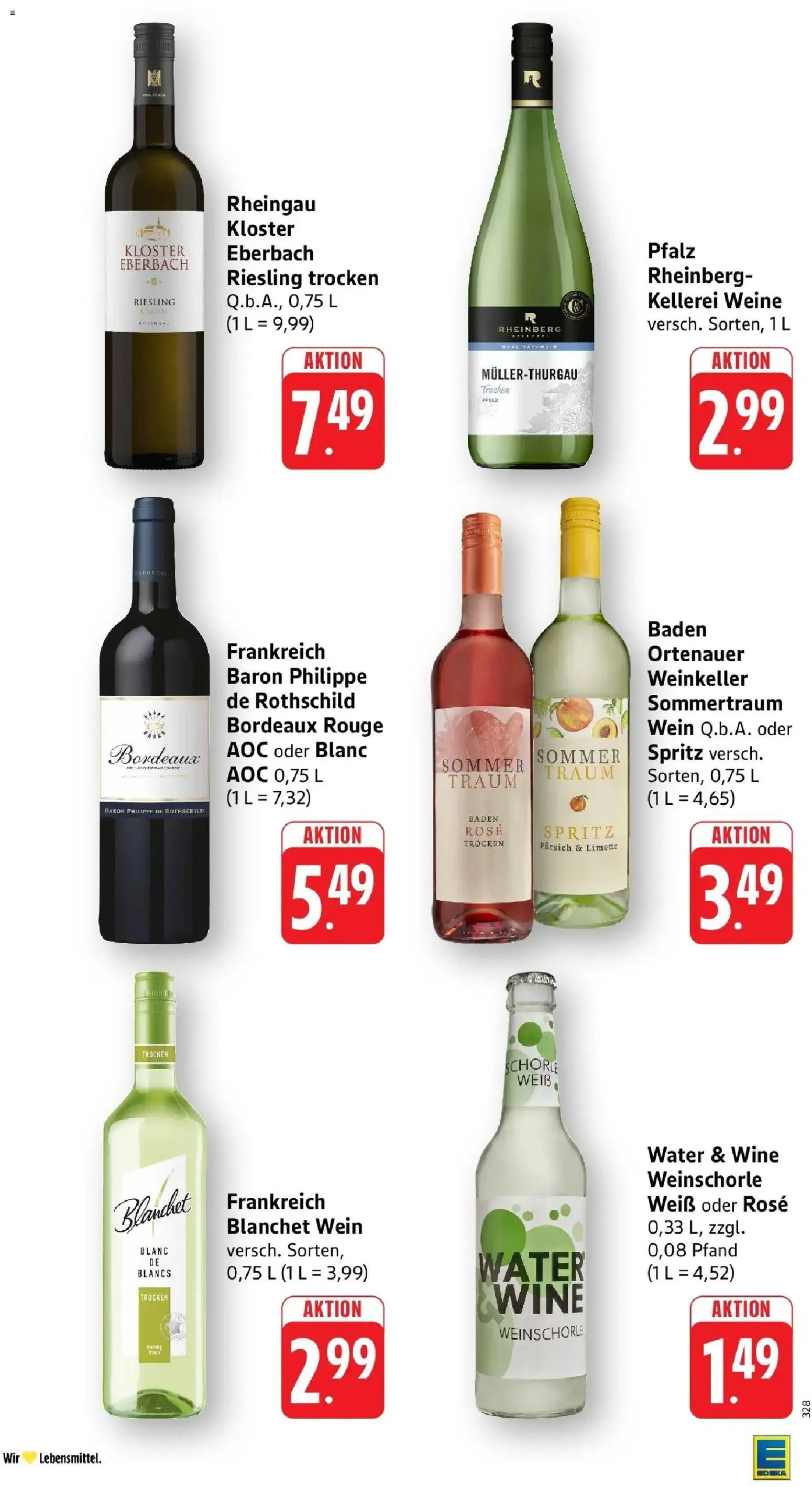 Edeka Prospekt Frankfurt (ab 14.09.2026) » Angebote Online | Seite: 19 | Produkte: Weinschorle, Pfirsich, Limette, Wein