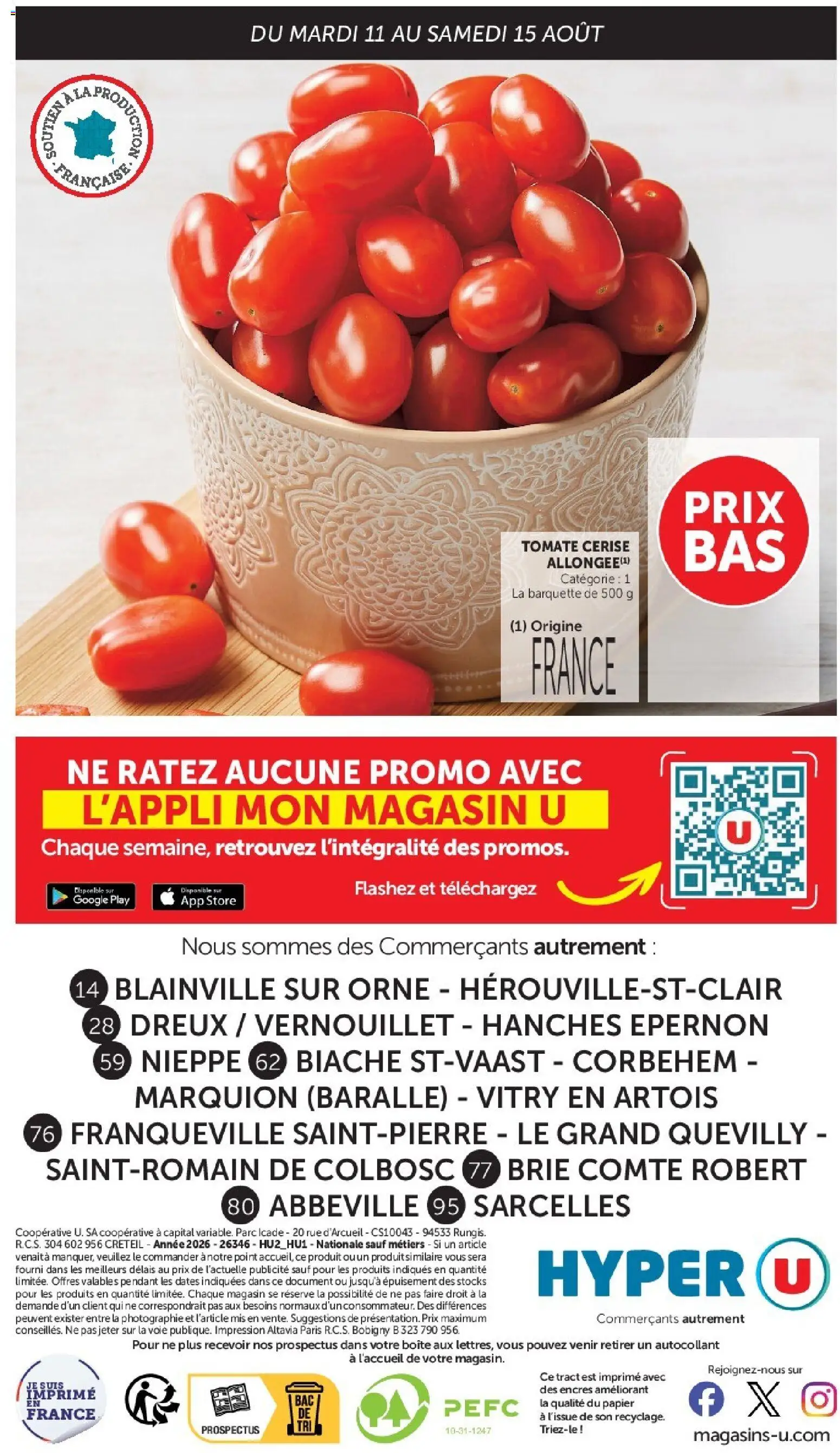 {H1} | Page: 28 | Produits: Tomate, Store, Cerise, Brie