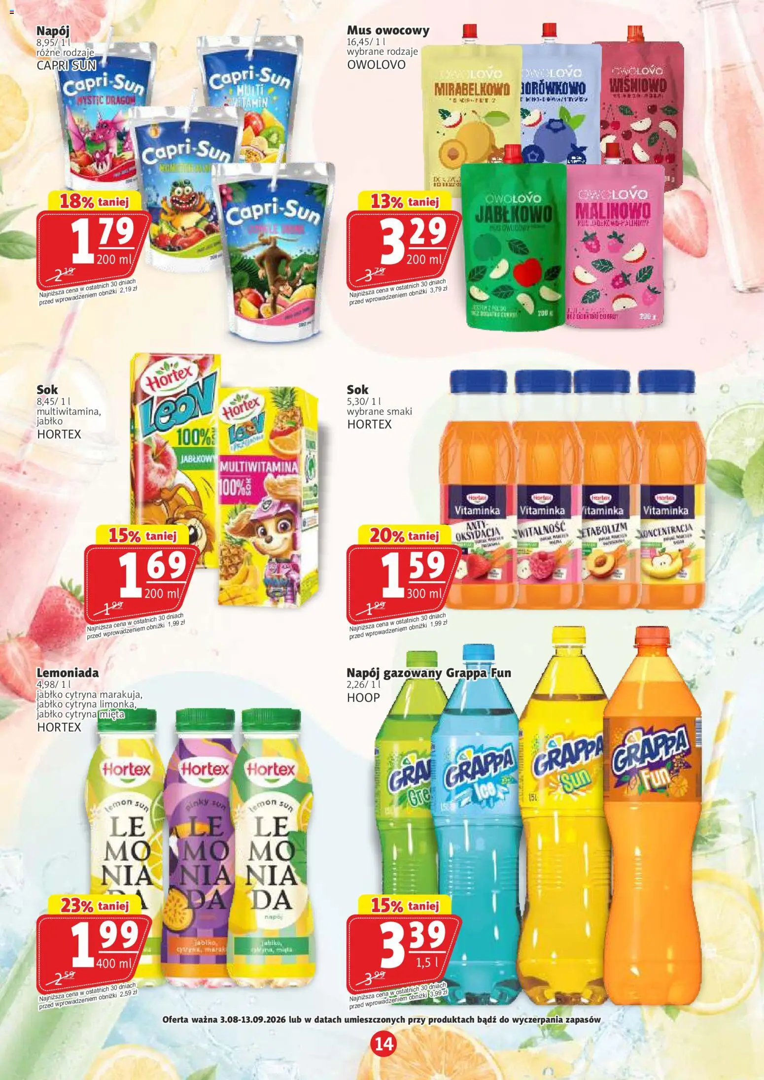 Prim Market gazetka - Witaj Szkoło od 03.08.2026 | Strona: 14 | Produkty: Cytryna, Gra, Mięta, Grappa