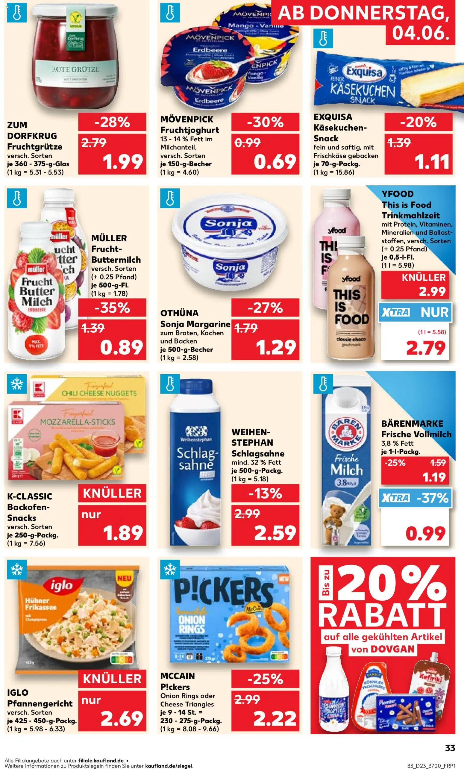 Kaufland Prospekt Rostock – gültig ab 04.06.2026 | Seite: 33 | Produkte: Iglo, McCain, YFood, Chili