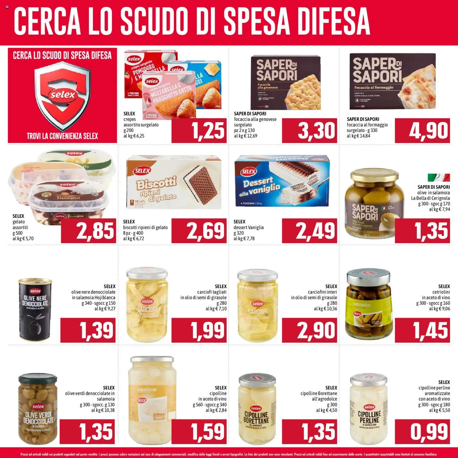 Volantino Emisfero del 21/09/2026 | Pagina: 4 | Prodotti: Biscotti, Pomodoro, Aceto di vino, Cetriolini