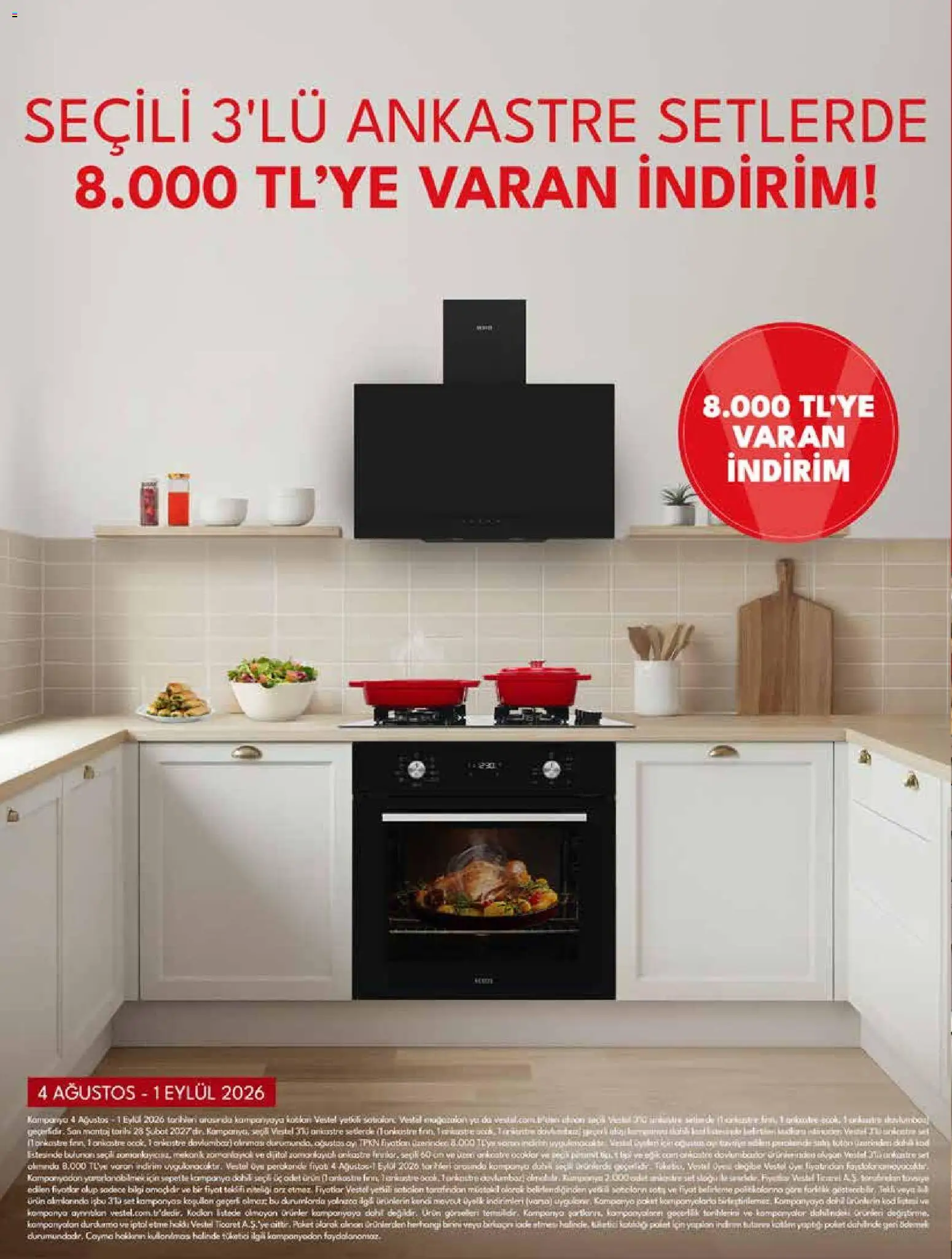 Vestel - Ankastre Ürünler - 01 Ağustos 2026 tarihinden itibaren geçerlidir | Sayfa: 2