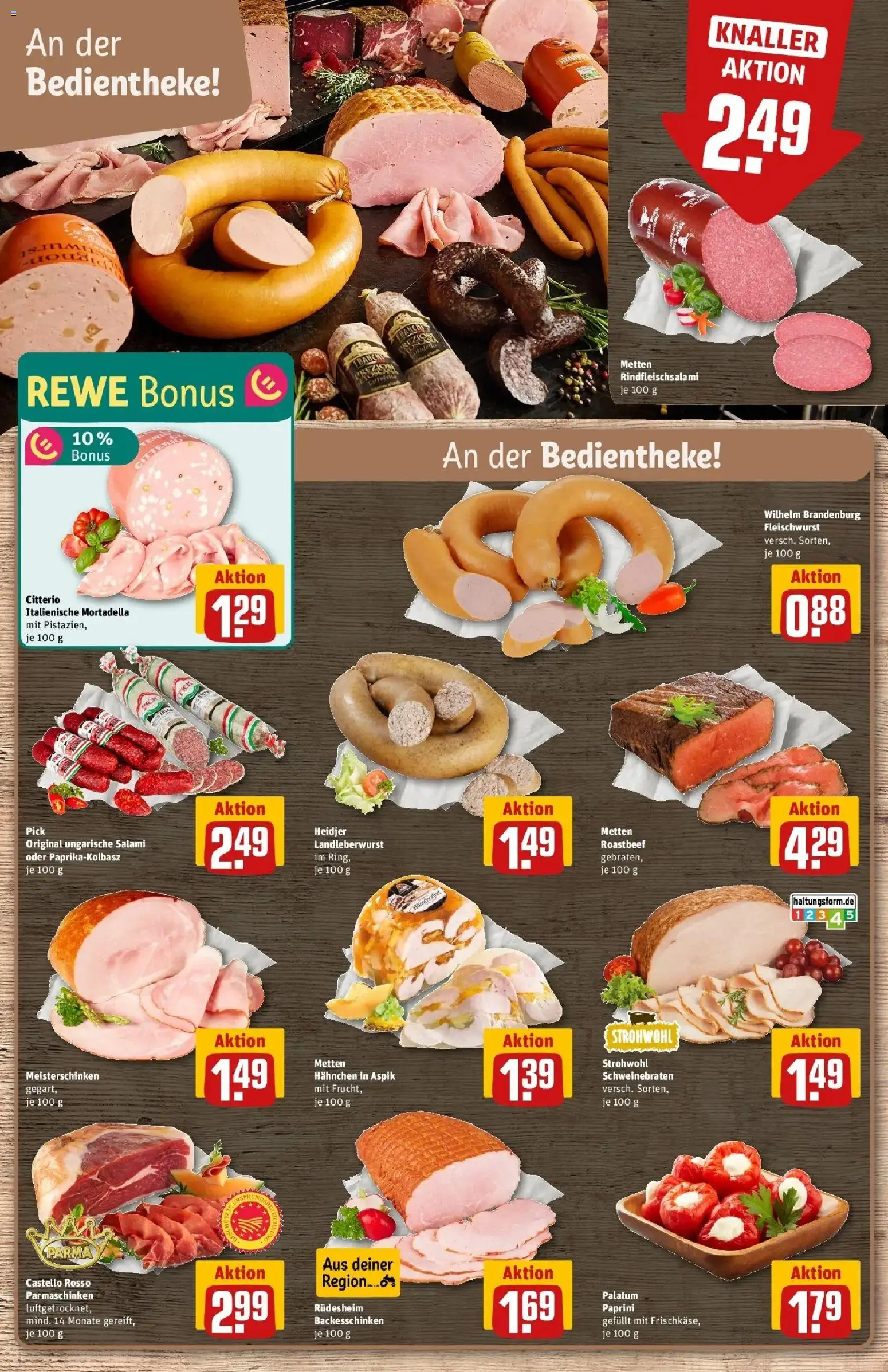 Rewe Prospekt Kempen – gültig ab 17.05.2026 | Seite: 14 | Produkte: Hahnchen, Roastbeef, Salami