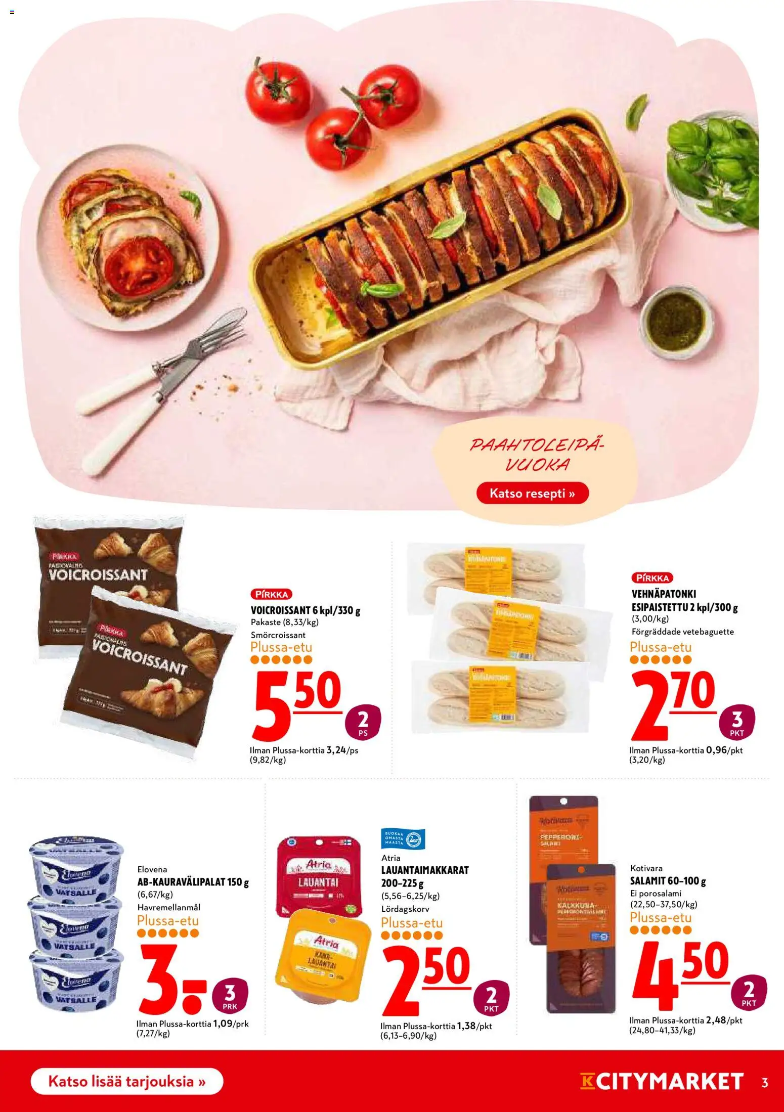 K-Citymarket tarjoukset – voimassa 20/07/2026 alkaen | Sivu: 3 | Tuotteet: Paahtoleipä