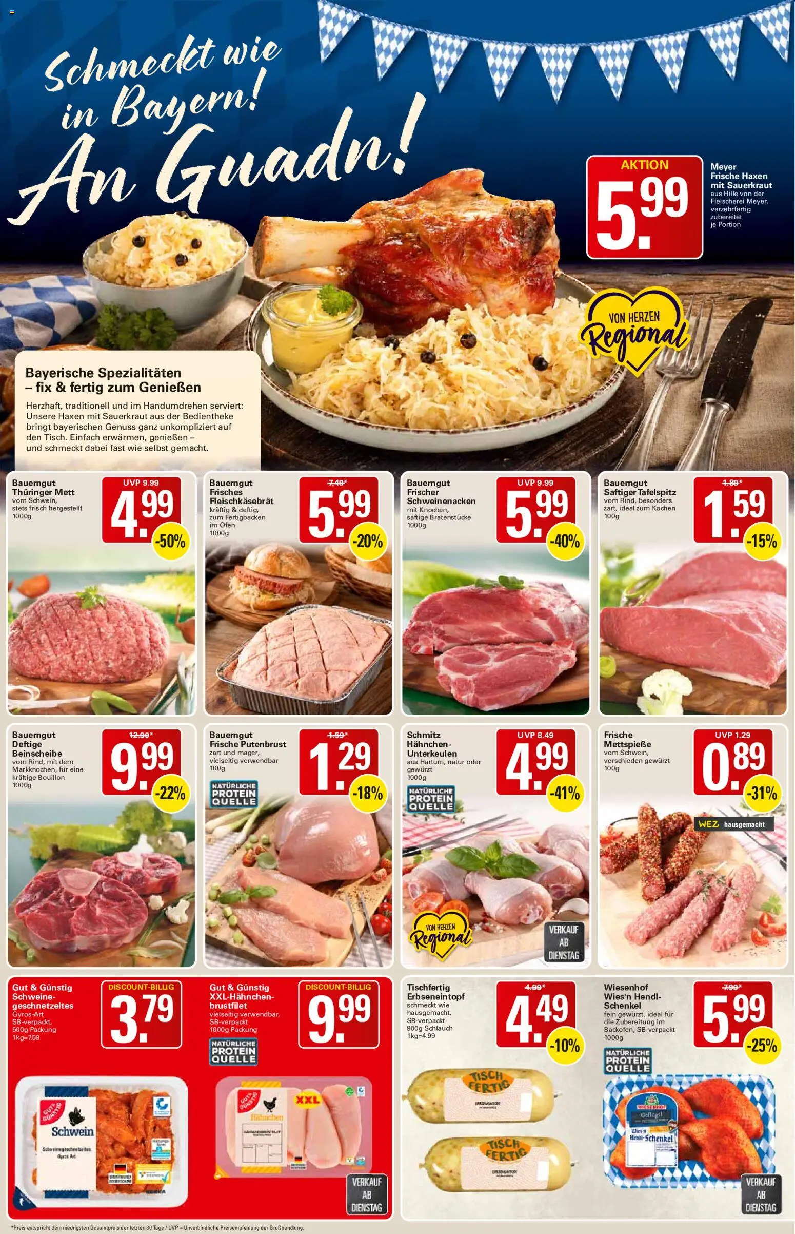WEZ Prospekt – gültig ab 14.09.2026 | Seite: 4 | Produkte: Putenbrust, Ofen, Hahnchen, Bauerngut