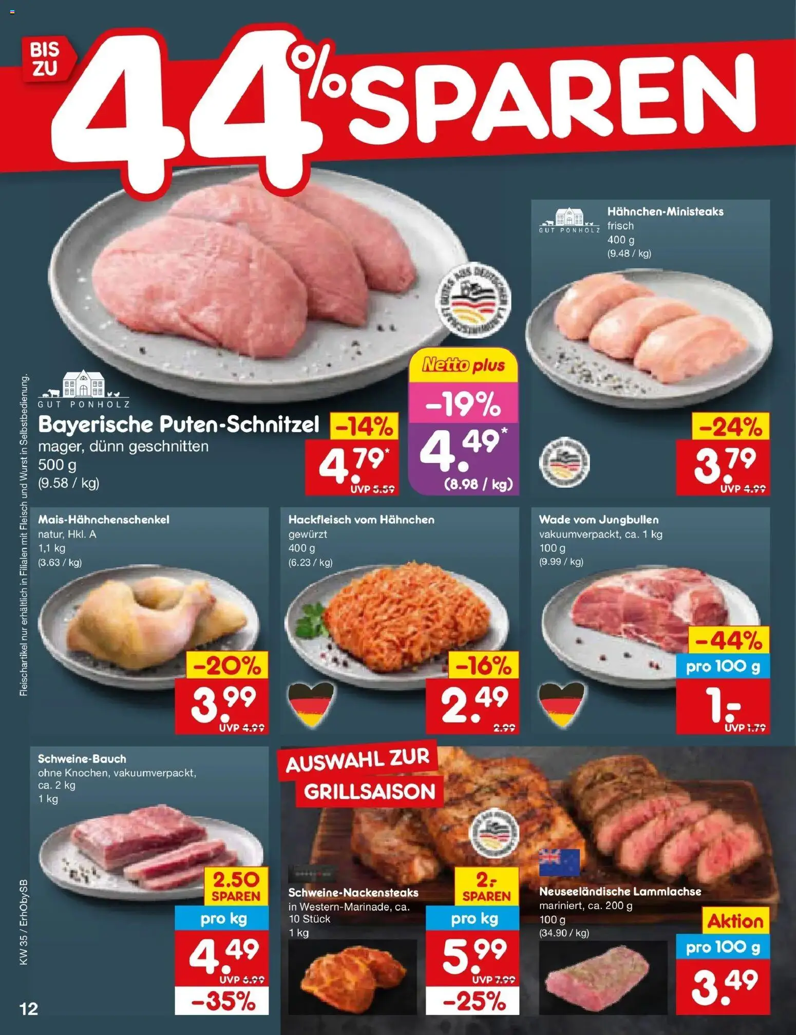 Netto Marken-Discount Prospekt München (ab 24.08.2026) » Angebote | Seite: 18 | Produkte: Hahnchen, Schweinebauch, Fleisch, Hackfleisch
