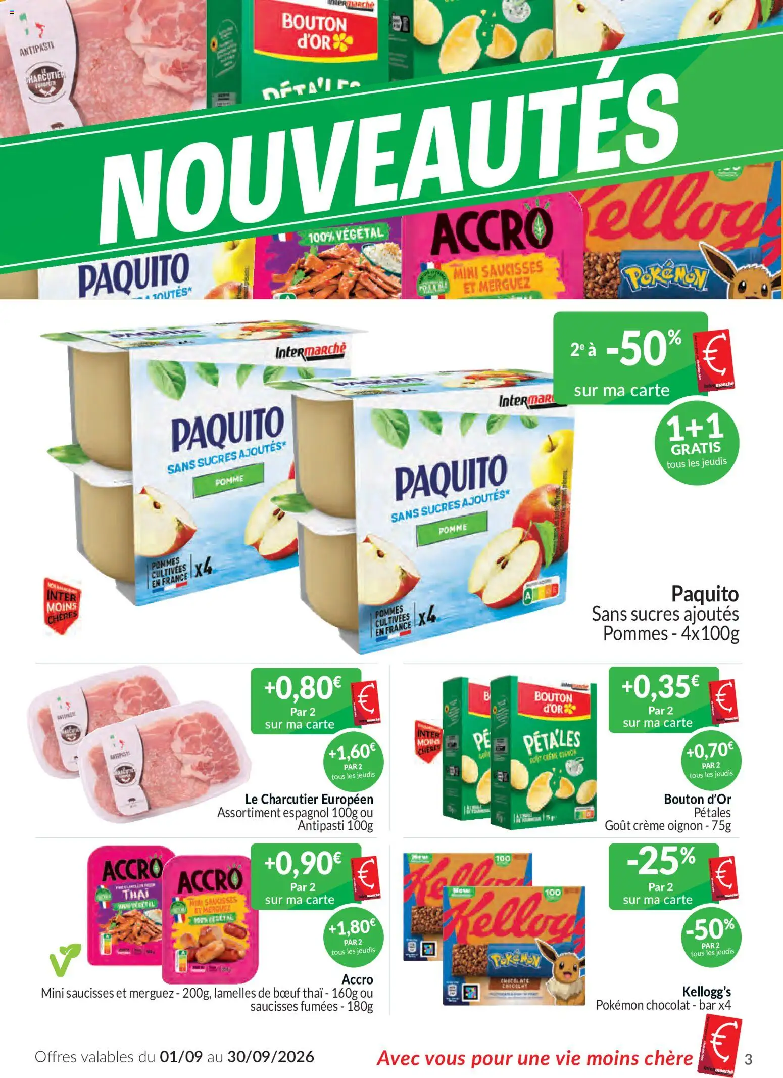 {H1} | Pagina: 3 | Producten: Merguez, Chips, Crème