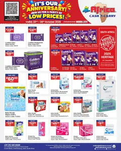 Africa Cash & Carry specials catalogue – valid from 22/10/2026 | Page: 85 | Products: Earbuds, Diapers, Stock, Panty liners