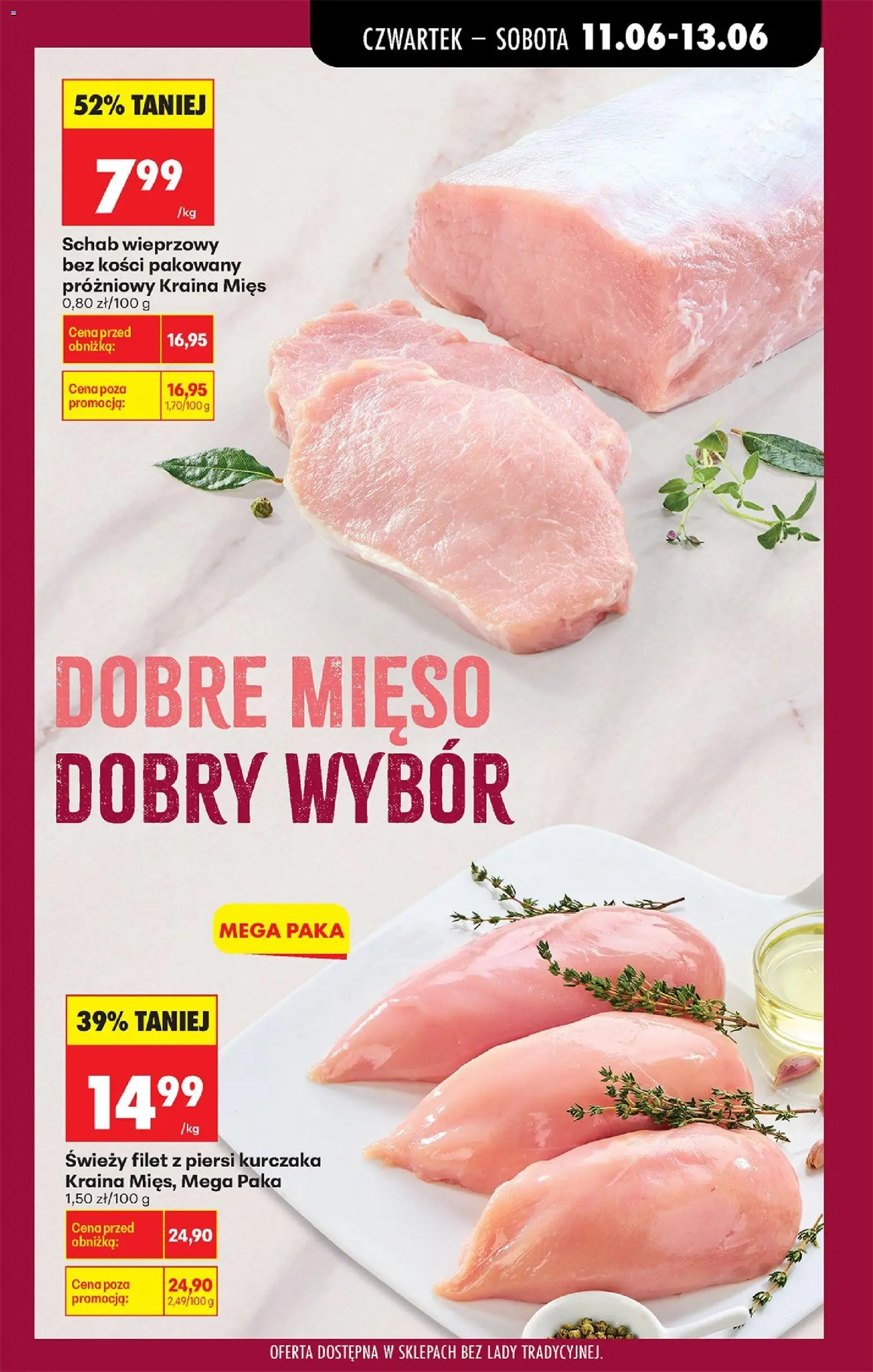 Biedronka gazetka od czwartku od 11.06.2026 | Strona: 25 | Produkty: Schab, Piersi, Mięso, Kraina mięs