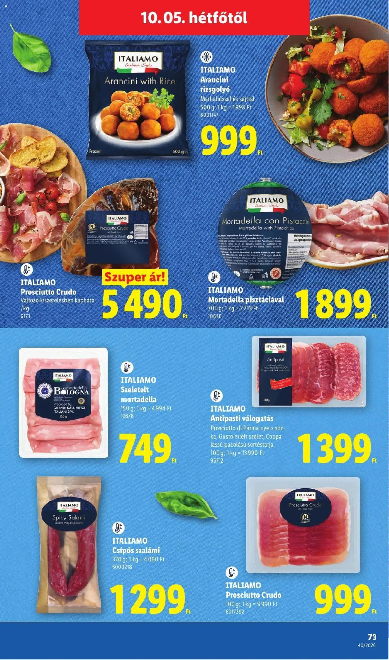 Lidl akciós ujság - amely érvényes a következő dátumtól: 2026.10.01. | Oldal: 73