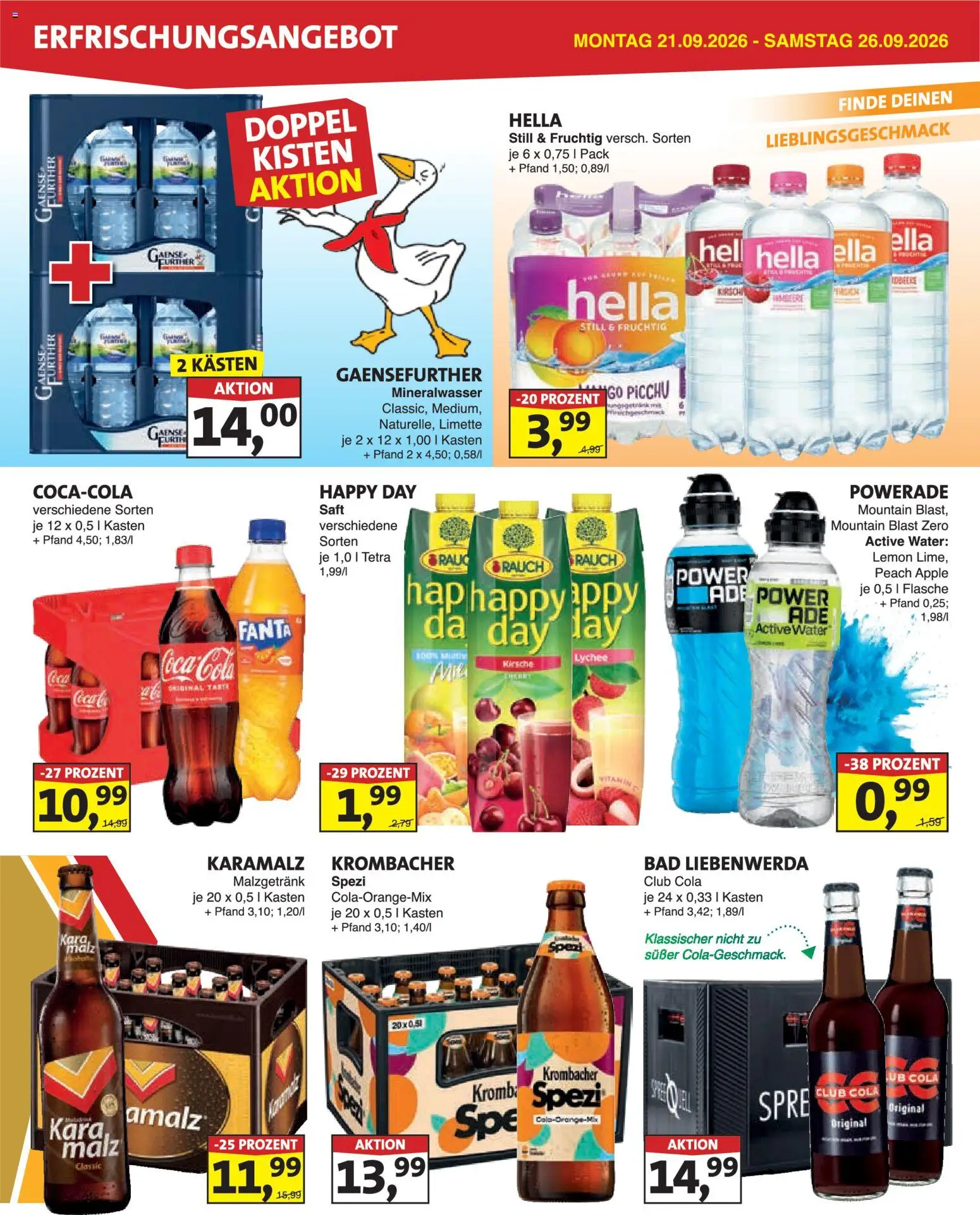 Lösch Depot Prospekt – gültig ab 21.09.2026 | Seite: 4 | Produkte: Fanta, Mineralwasser, Apple, Saft