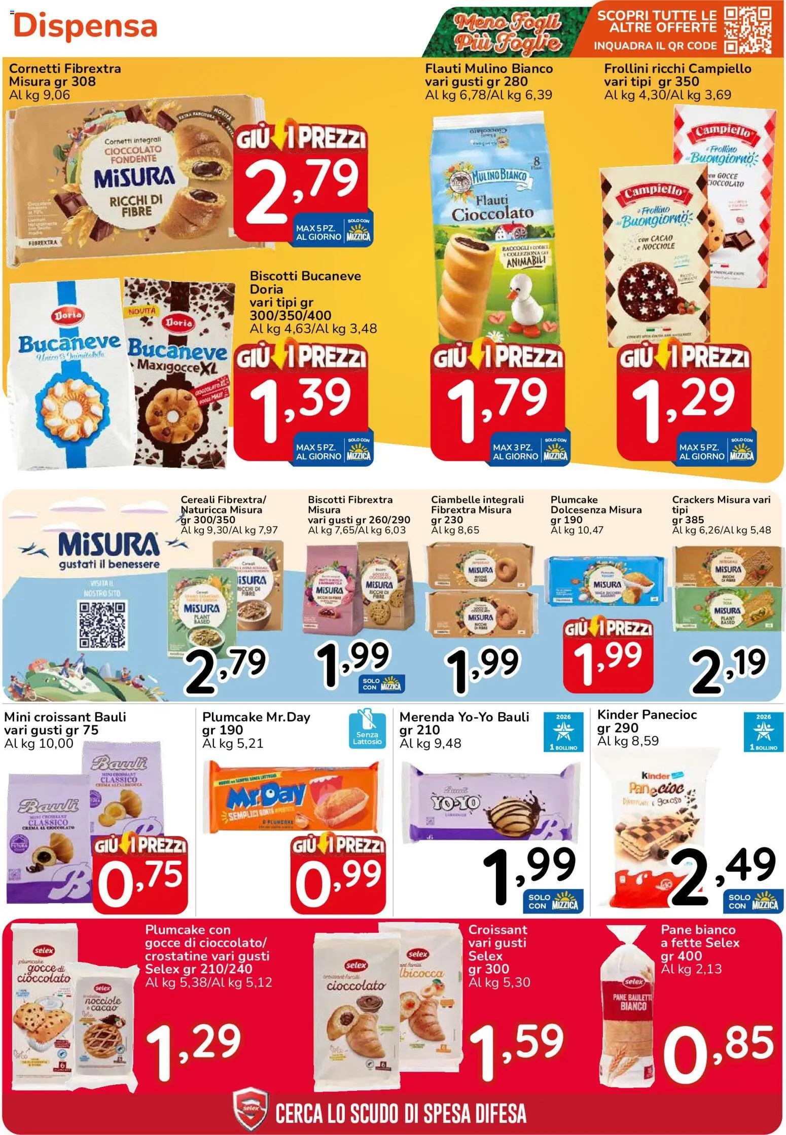 Volantino Famila del 15/10/2026 | Pagina: 17 | Prodotti: Ciambelle, Pane, Cioccolato, Croissant