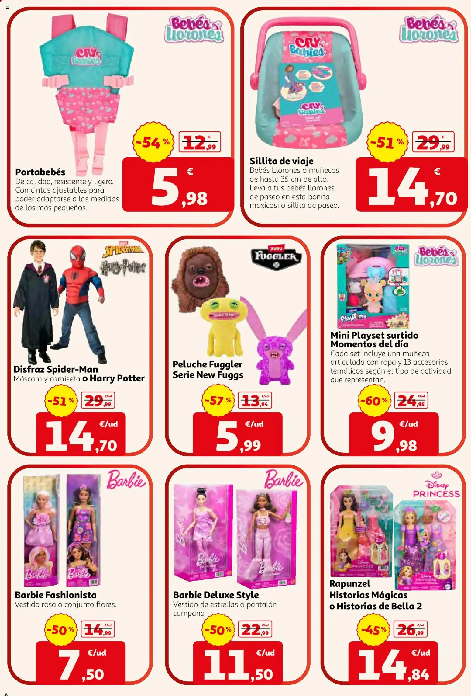 Alcampo folleto Cuenca │ válido desde el 22/10/2026 | Página: 4 | Productos: Máscara, Muñeca, Ropa