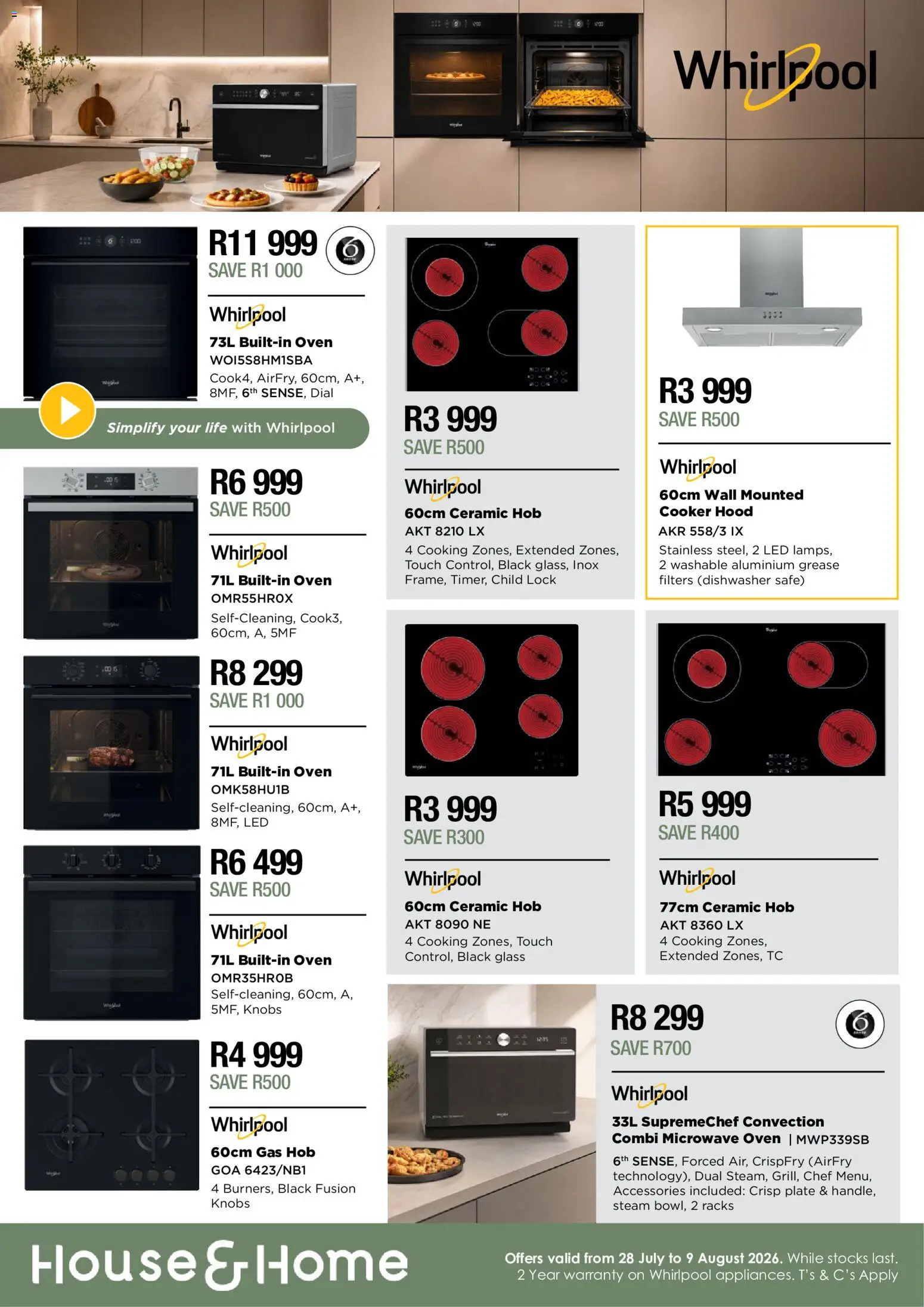 New House and Home catalogue – valid from 28/07/2026 | Page: 1 | Products: Hob, Microwave oven, Plate, Microwave