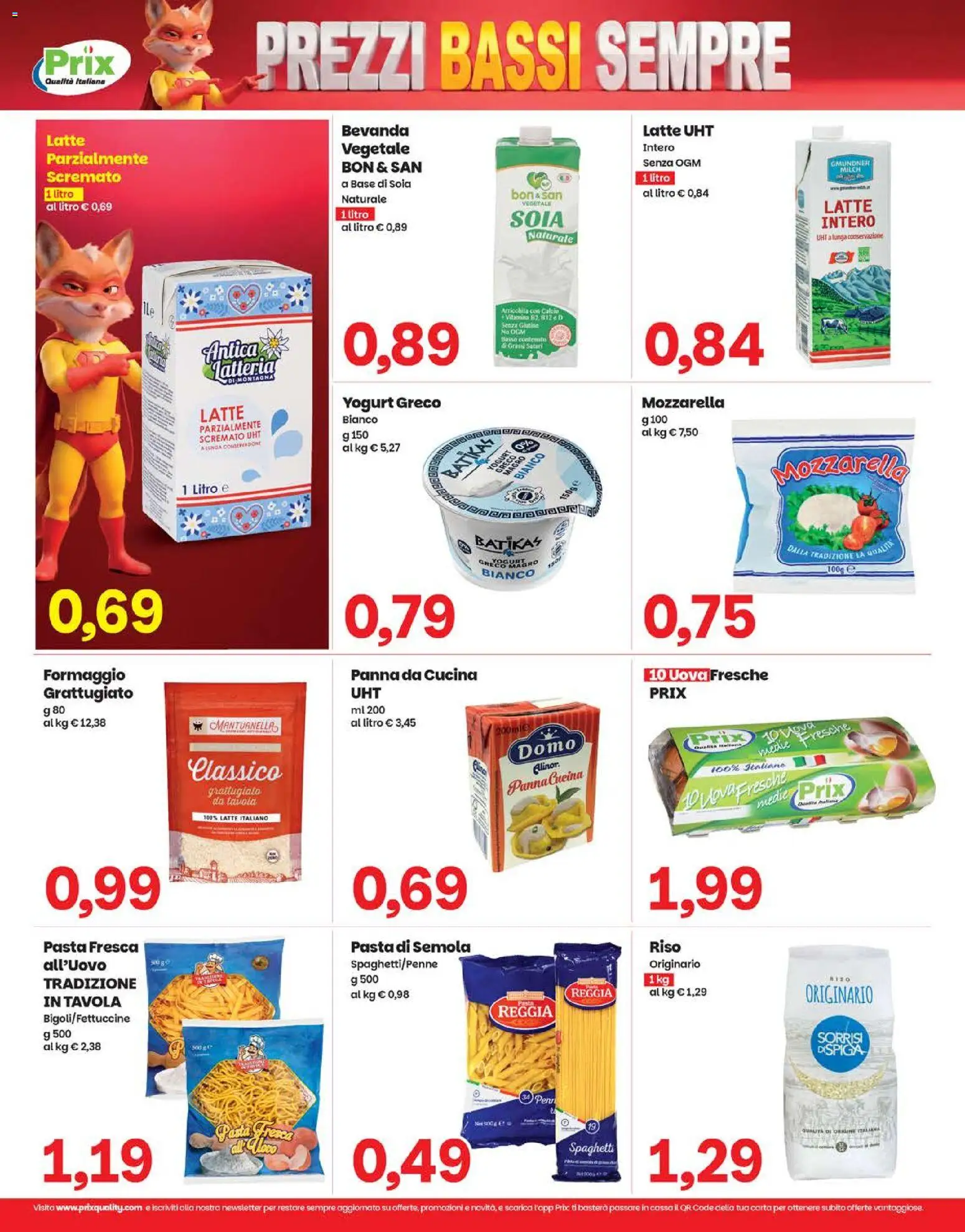 Volantino Prix del 15.06.2026 | Pagina: 6 | Prodotti: Yogurt, Uova, Panna, Mozzarella