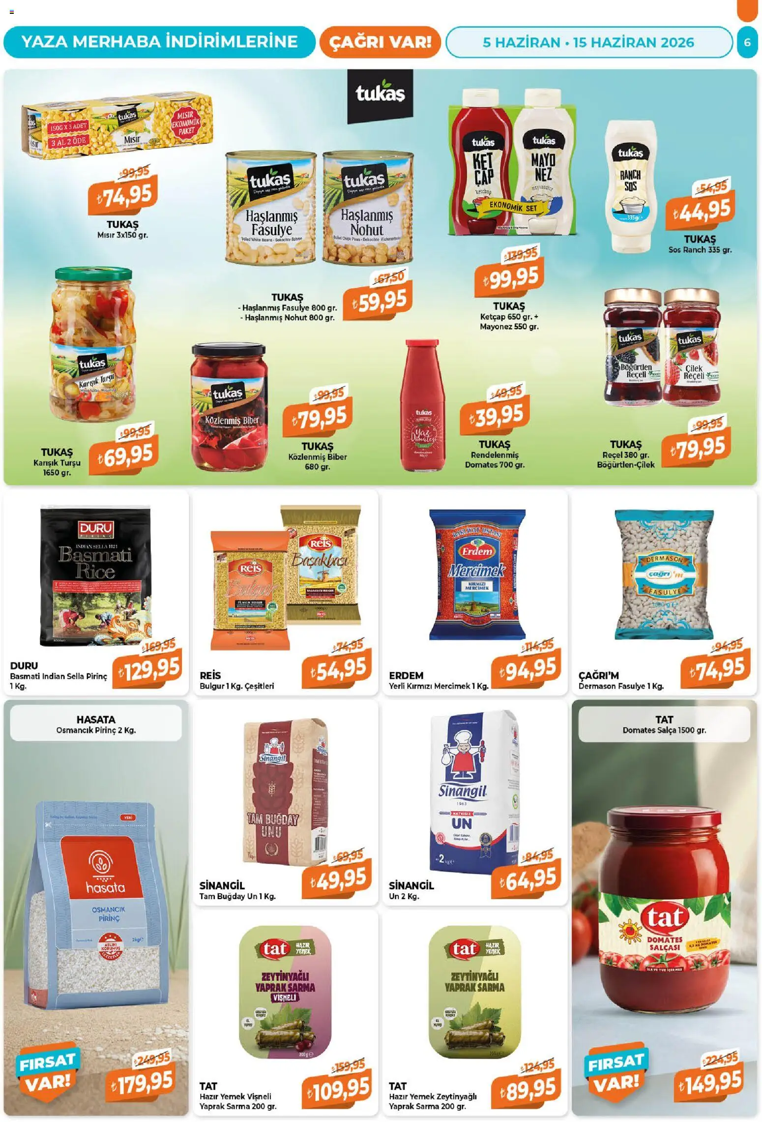 Çağrı Market Katalog - 05.06.2026 tarihinden itibaren geçerlidir | Sayfa: 6 | Ürünler: Ravioli, Domates, Biber, Böğürtlen