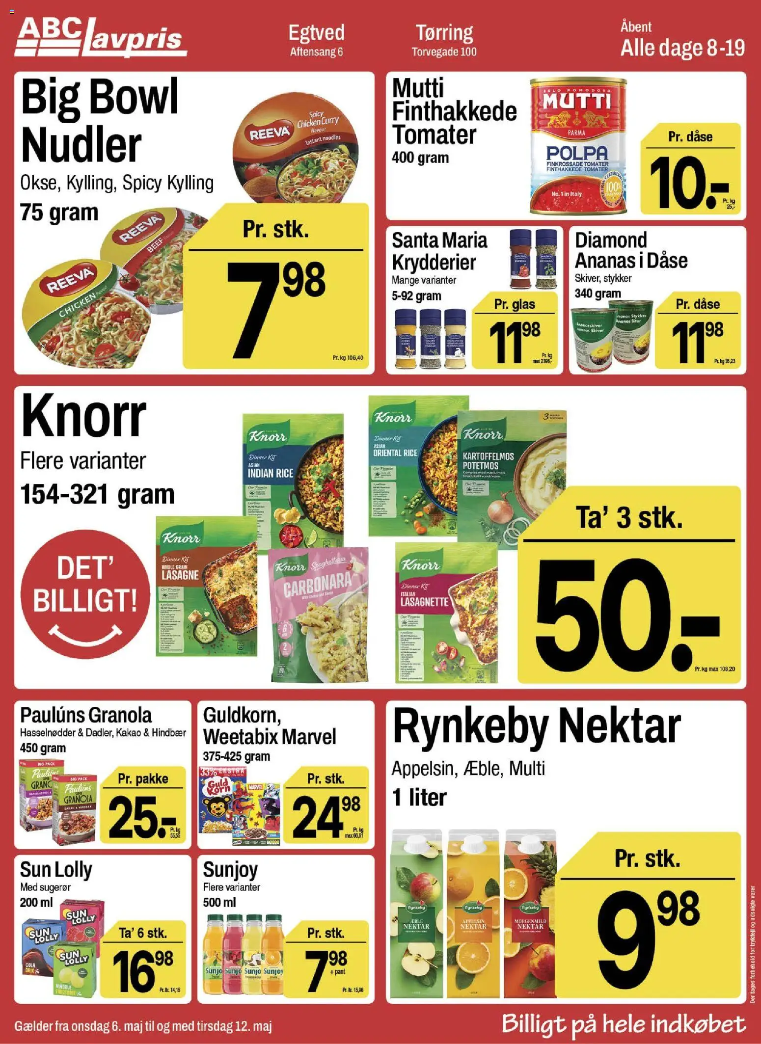 Abc Lavpris tilbudsavis – gyldig fra 06.05.2026 | Side: 9 | Produkter: Tomater, Kakao, Hasselnødder, Cola
