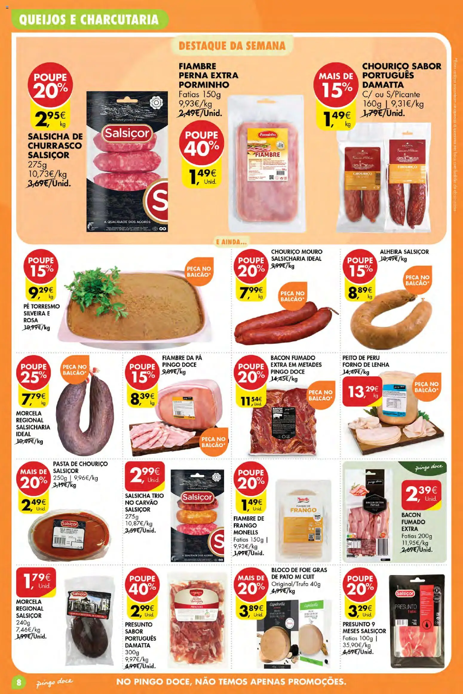 Pingo Doce Poupe Esta Semana Açores │ válido de 27/08/2026 | Página: 8 | Produtos: Fiambre, Frango, Peru, Pato