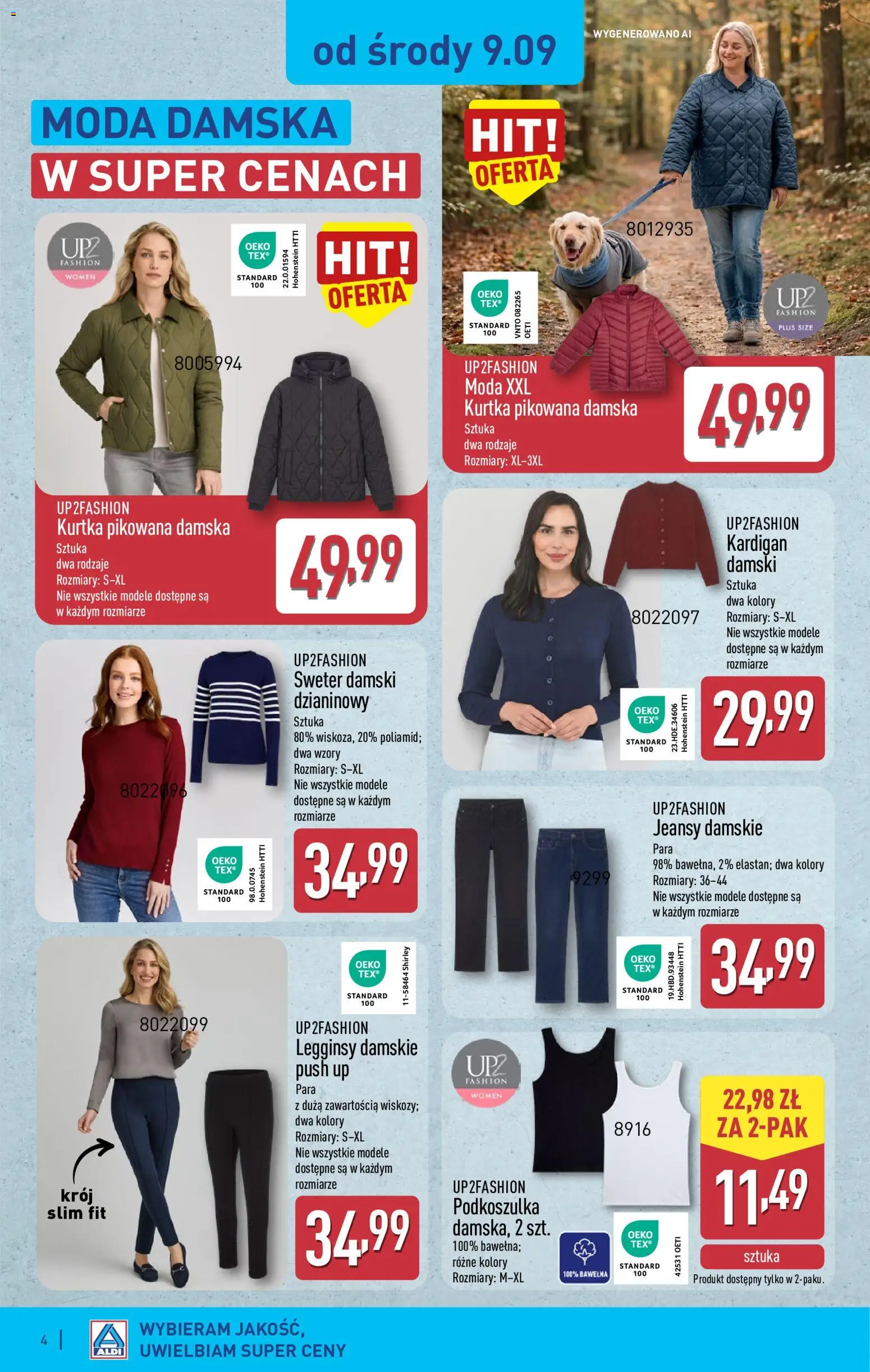 Aldi gazetka - Hity od Środy i od Soboty od 09.09.2026 | Strona: 4 | Produkty: Sweter, Legginsy, Kardigan, Legginsy damskie