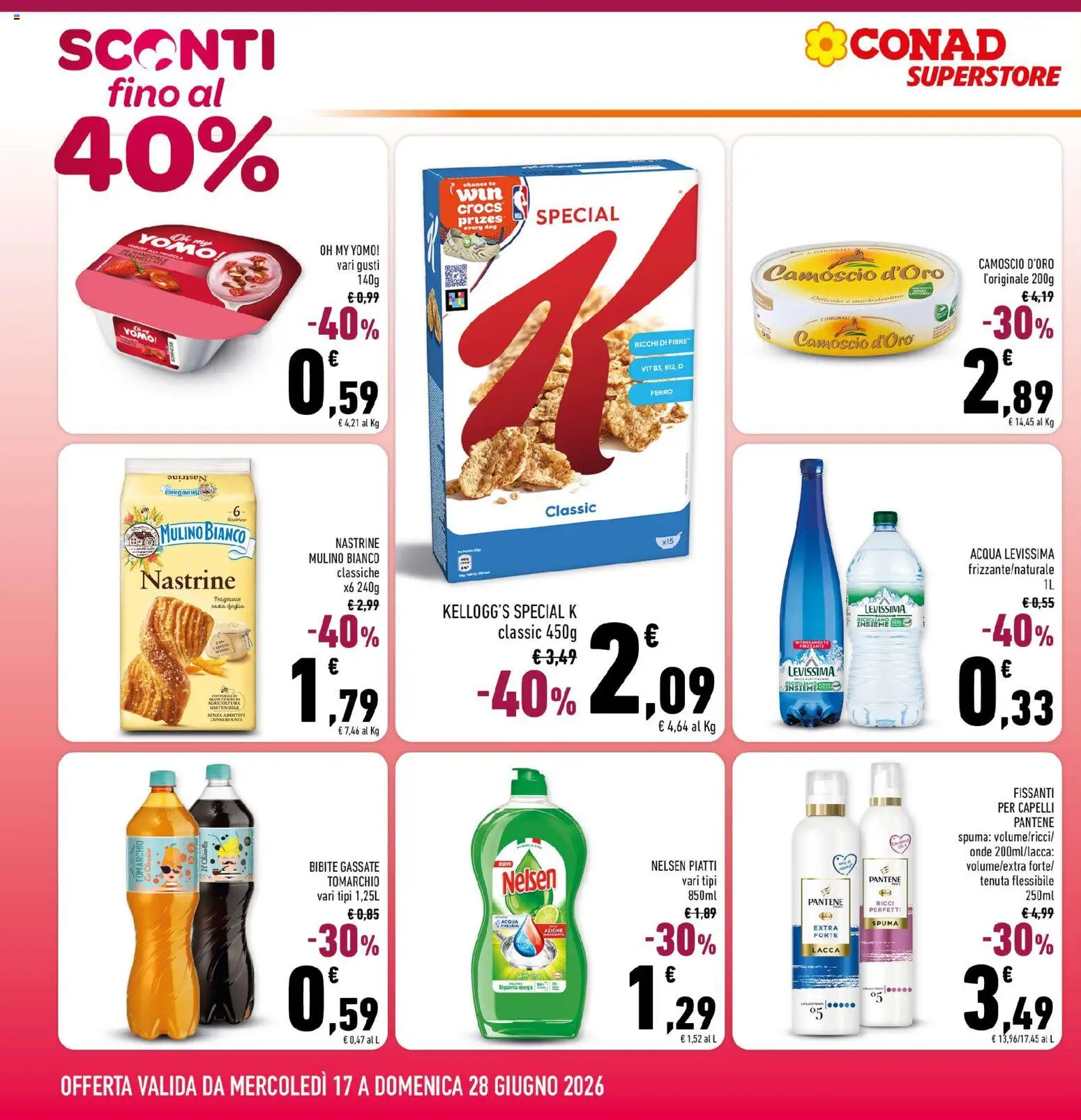 Volantino Conad del 17.06.2026 | Pagina: 2 | Prodotti: Lacca, Chinotto, Acqua, Bibite