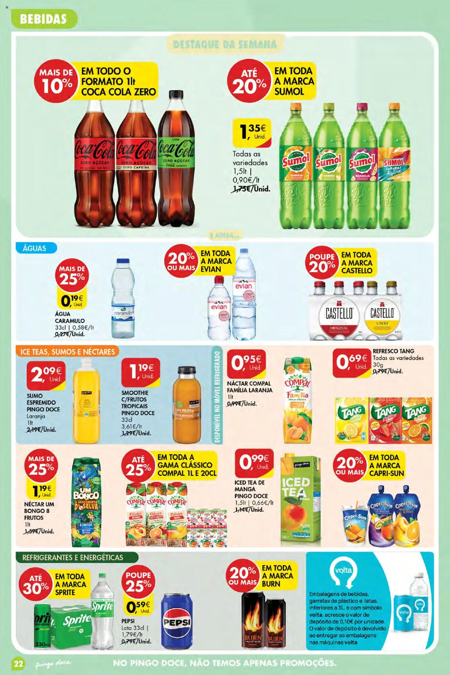 Pingo Doce Poupe Esta Semana Açores │ válido de 03/09/2026 | Página: 22 | Produtos: Bebidas, Frutas, Sumo, Laranjas