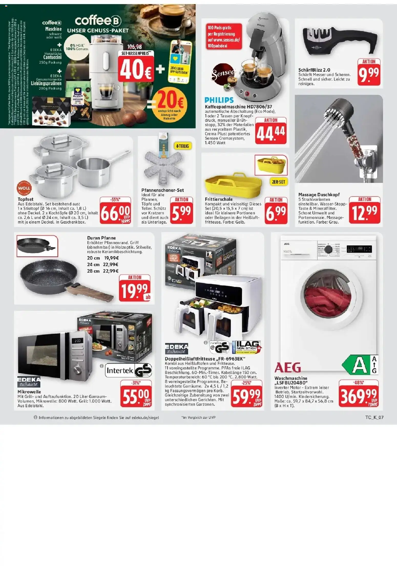 Edeka Prospekt Stuttgart - Feuerbach (ab 31.08.2026) » Angebote Online | Seite: 66 | Produkte: Beilagen, Philips, Senseo, Grill