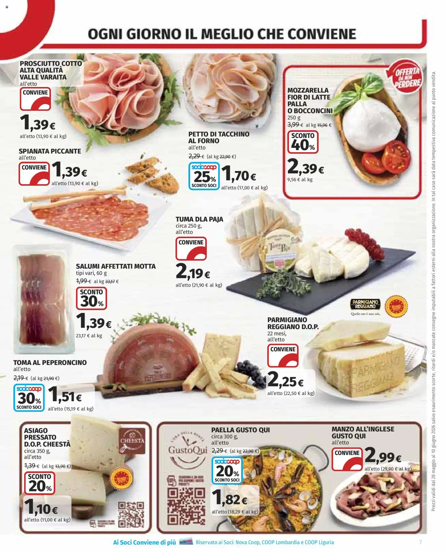 Volantino COOP del 28.05.2026 | Pagina: 7 | Prodotti: Mozzarella, Data, Forno, Paella