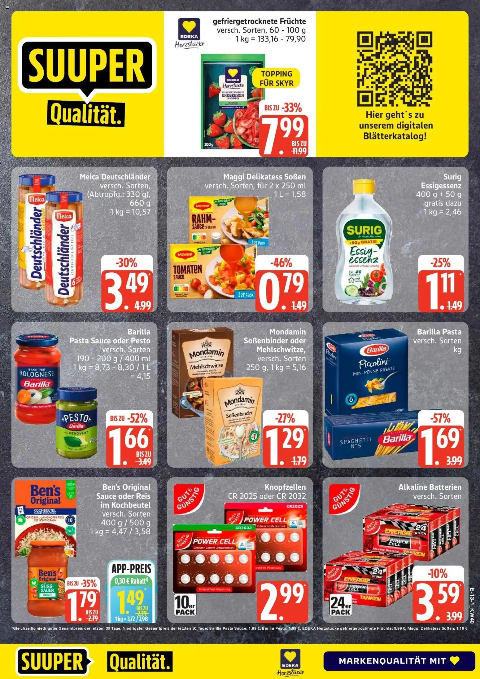 Edeka Prospekt Bad Schwartau (ab 28.09.2026) » Angebote Online | Seite: 17 | Produkte: Barilla pesto, Tomaten, Skyr, Reis