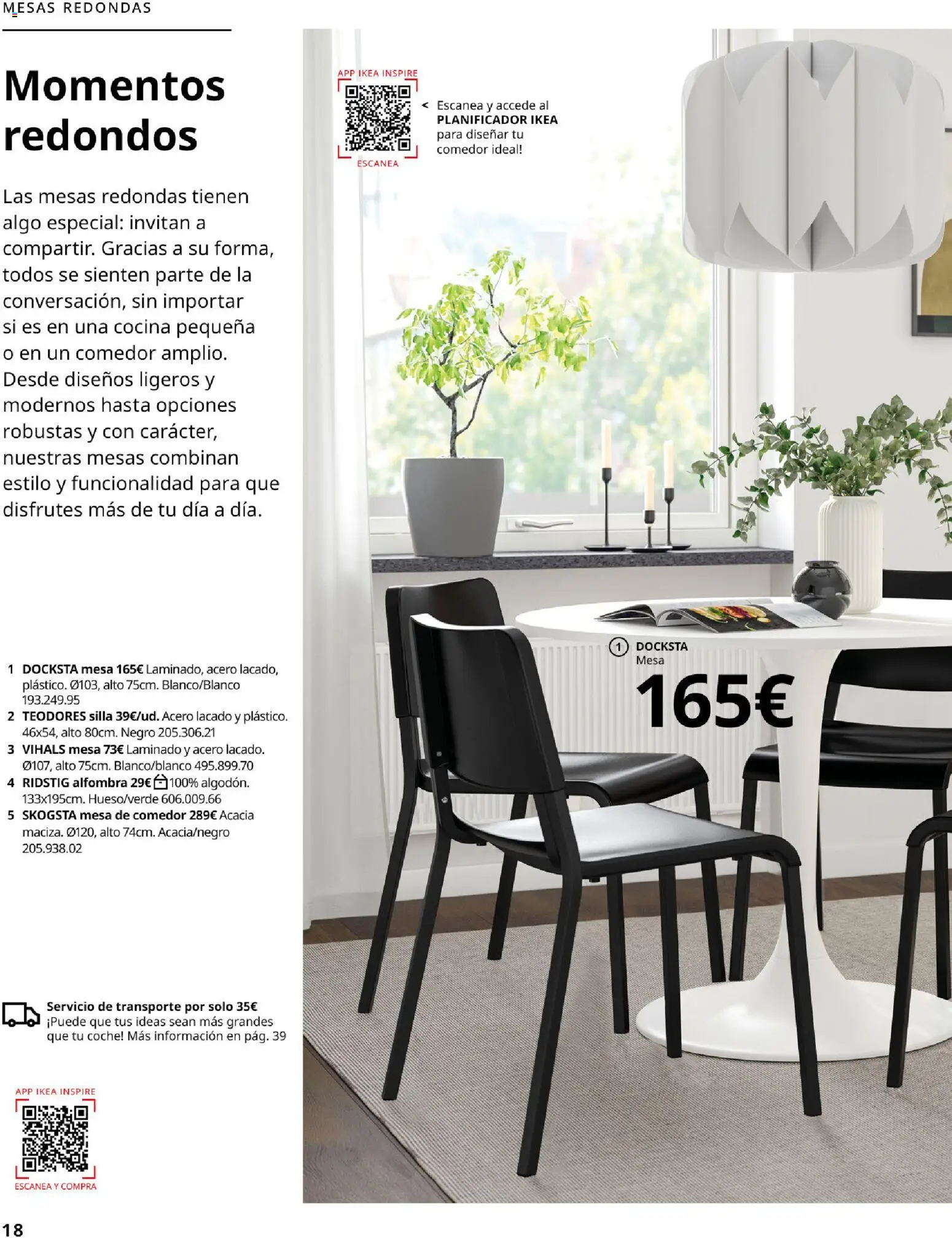 Catálogo IKEA Comedores │ válido desde el 06.03.2026 | Página: 18 | Productos: Cocina, Mesa, Silla, Alfombra