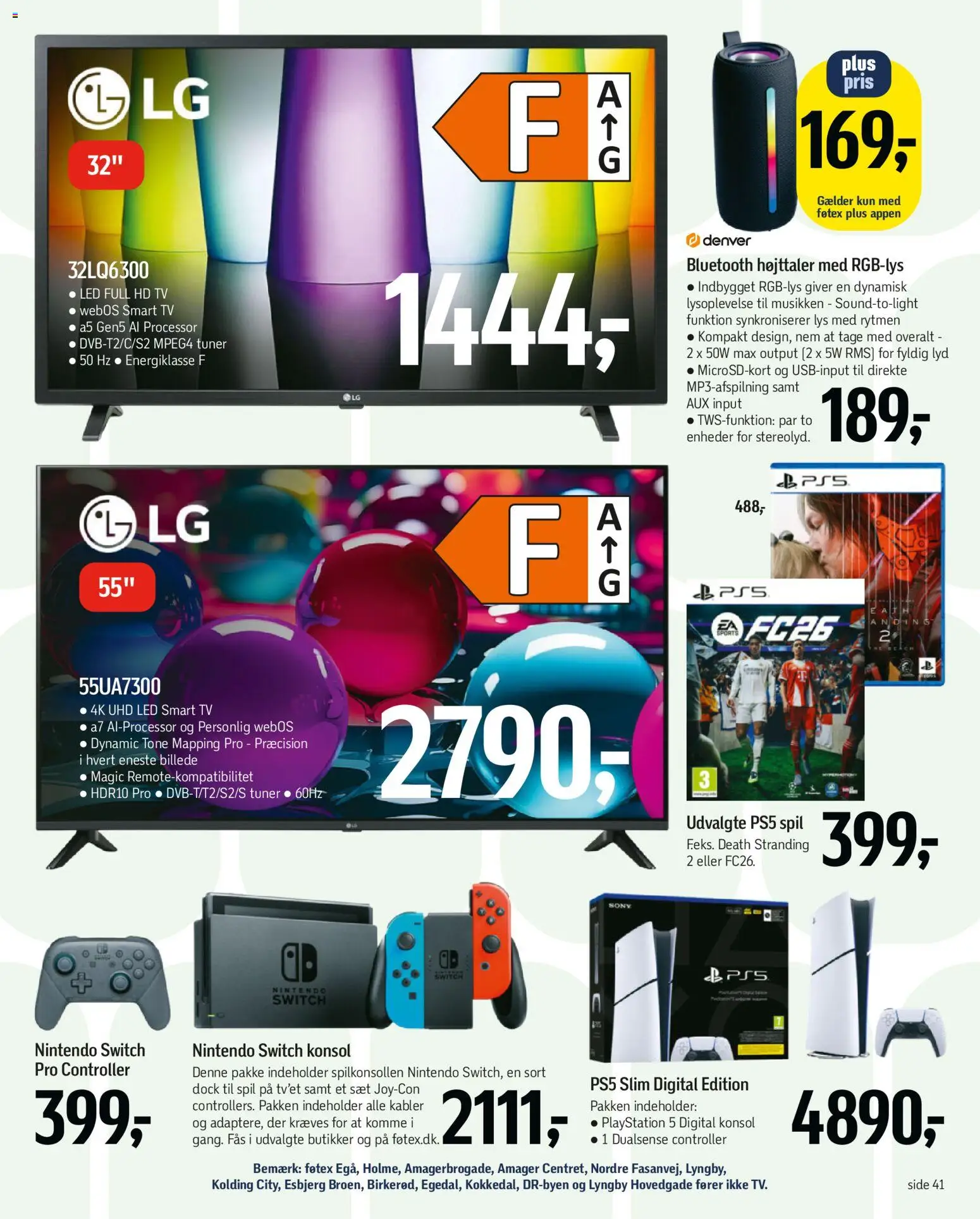 Føtex tilbudsavis – gyldig fra 26/06/2026 | Side: 54 | Produkter: Nintendo Switch, TV, Lyd, Spil