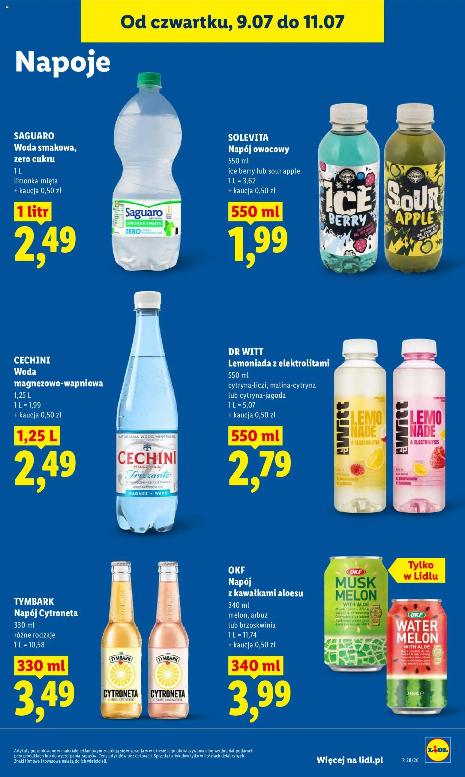 Lidl gazetka od 09.07.2026 | Strona: 71 | Produkty: Brzoskwinia, Limonka, Mięta, Woda