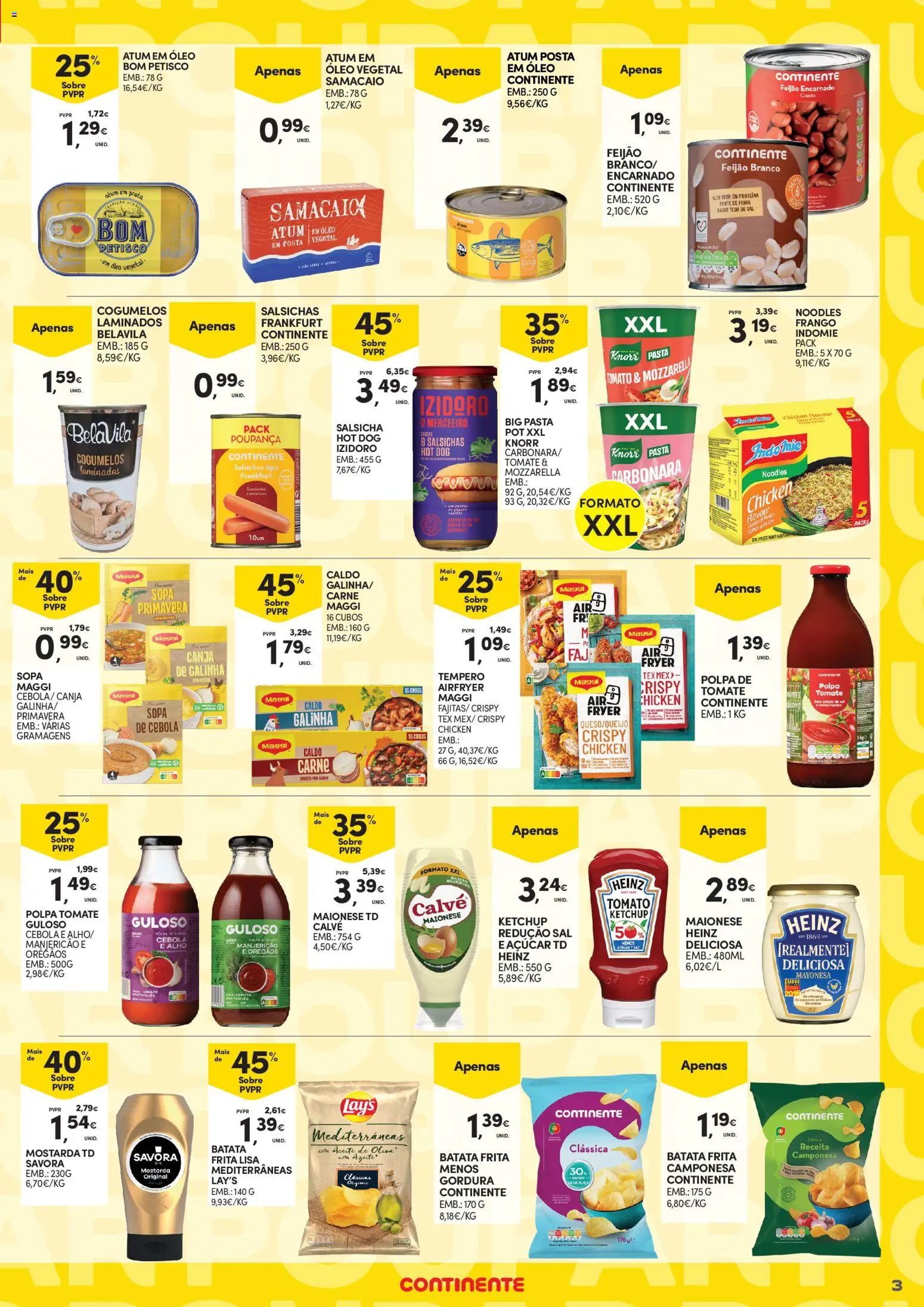 Continente - Açores Poupança para todos │ válido de 06.04.2026 | Página: 3 | Produtos: Sal, Maionese, Açúcar, Proteina
