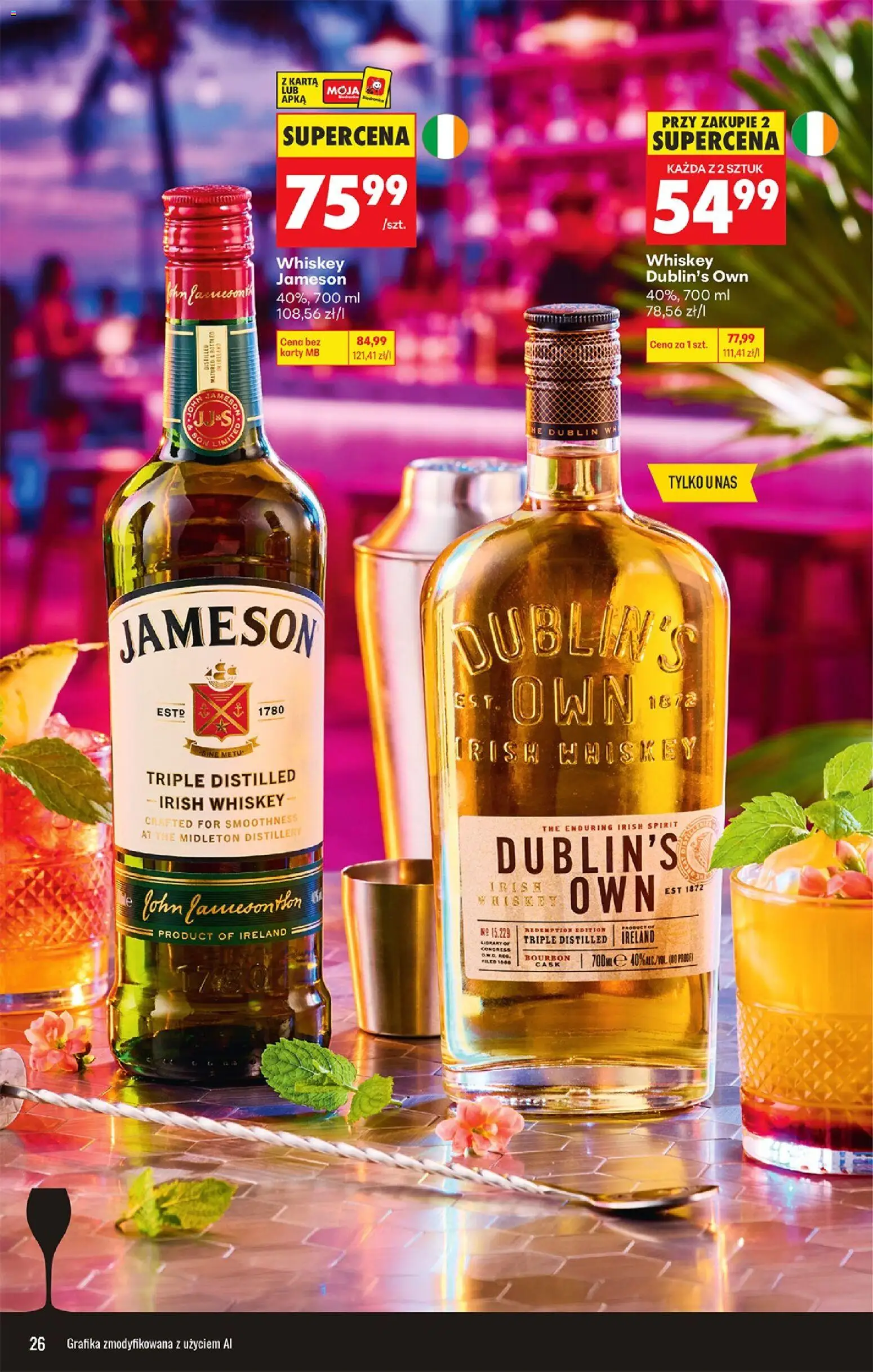 Biedronka Polsko leták - Czas na toast od 10.08.2026 | Strana: 26 | Produkty: Whiskey, Jameson, Bourbon, Karty
