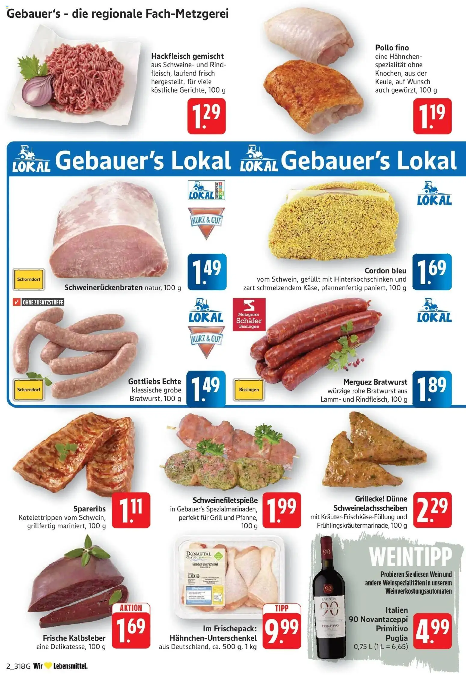 Edeka prospekt Göppingen – gültig ab 13.07.2026 | Seite: 2 | Produkte: Grill, Bratwurst, Kalbsleber, Hackfleisch
