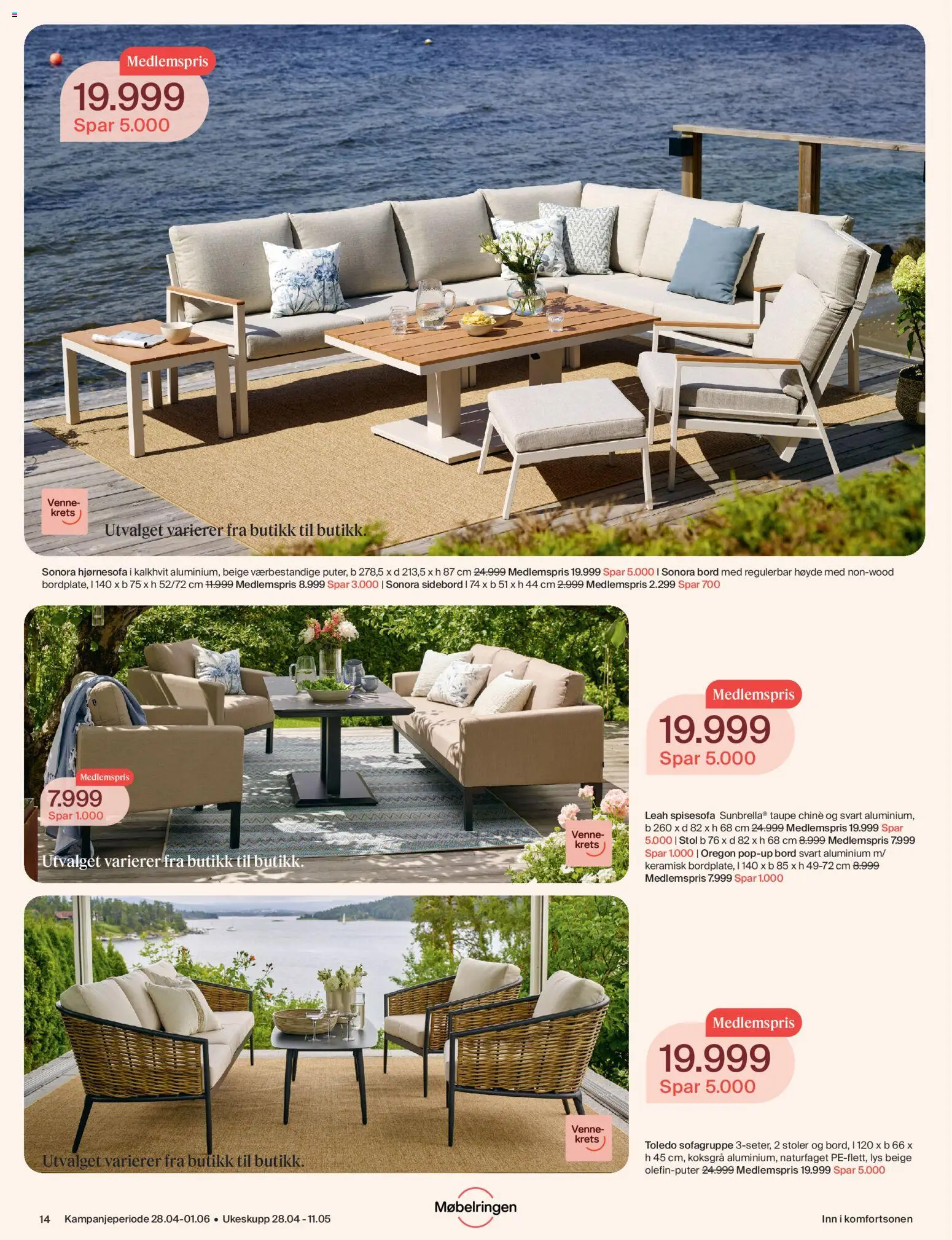 {H1} | Side: 14 | Produkter: Spisesofa, Sidebord, Bord, Stol