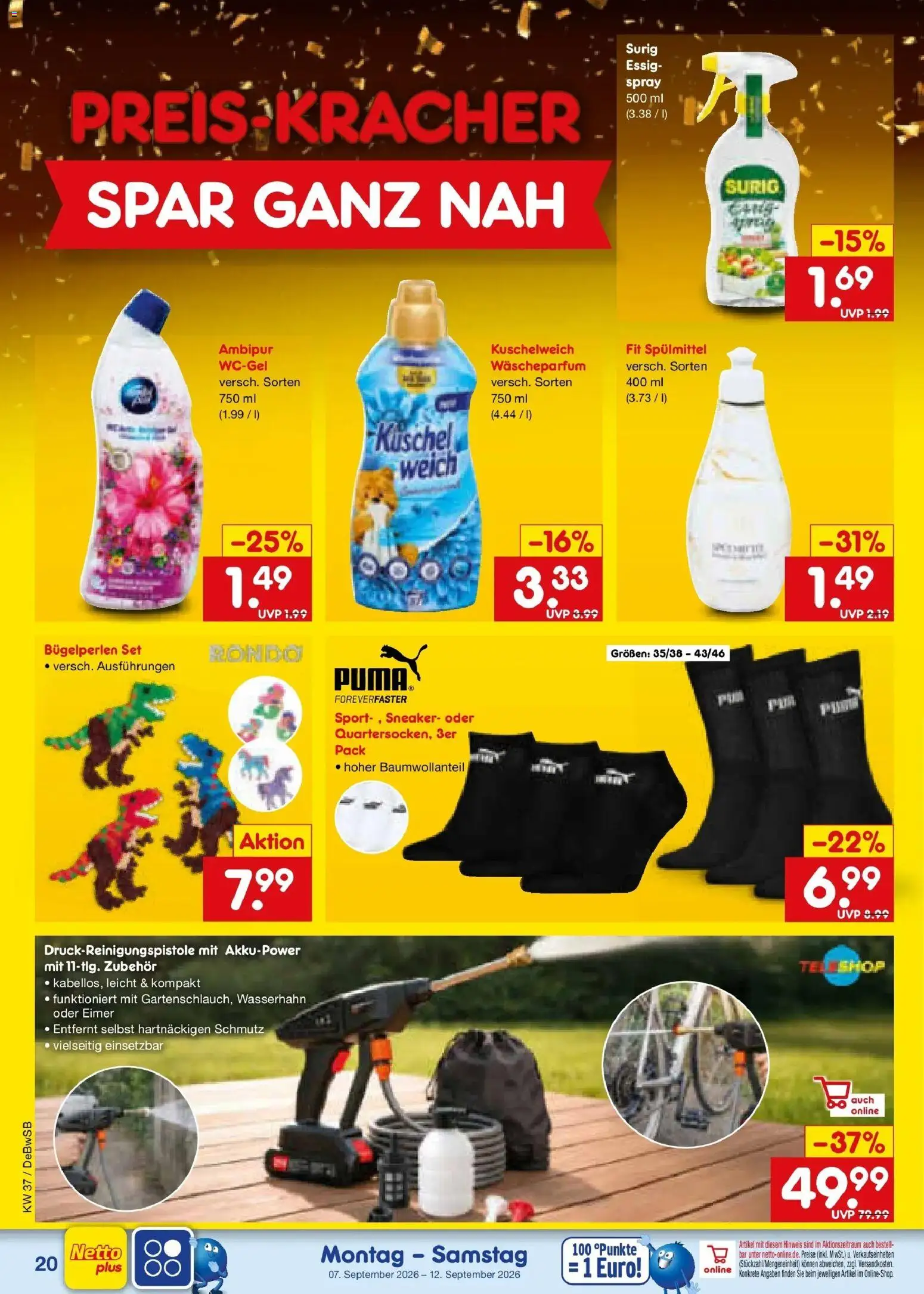 Netto Marken-Discount Prospekt Waiblingen-Bittenfeld – gültig ab 07.09.2026 | Seite: 28 | Produkte: Essig, Kuschelweich