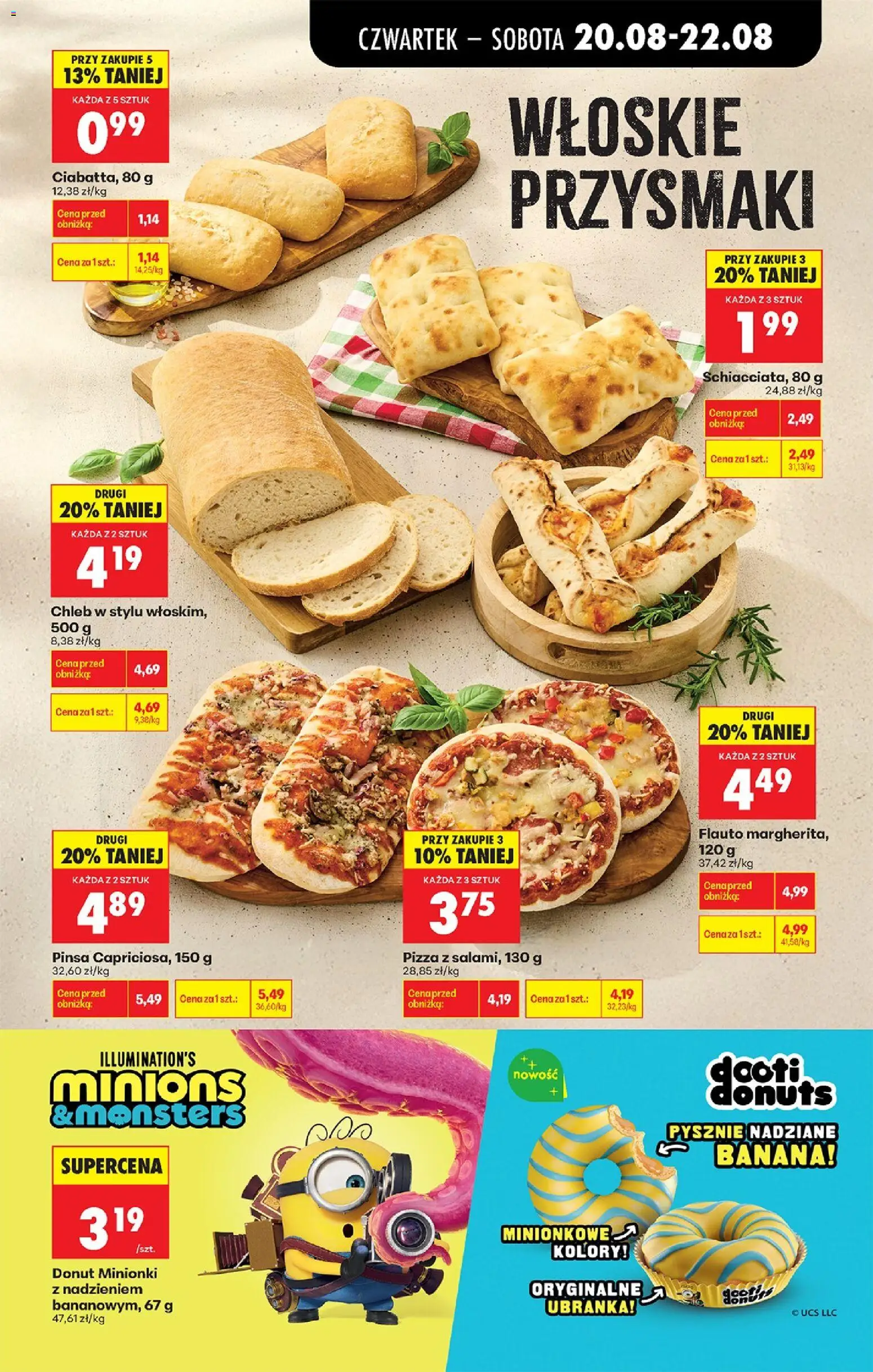 Biedronka Polsko leták - Codziennie niskie ceny od 20.08.2026 | Strana: 37 | Produkty: Donut, Chléb, Pizza, Pinsa