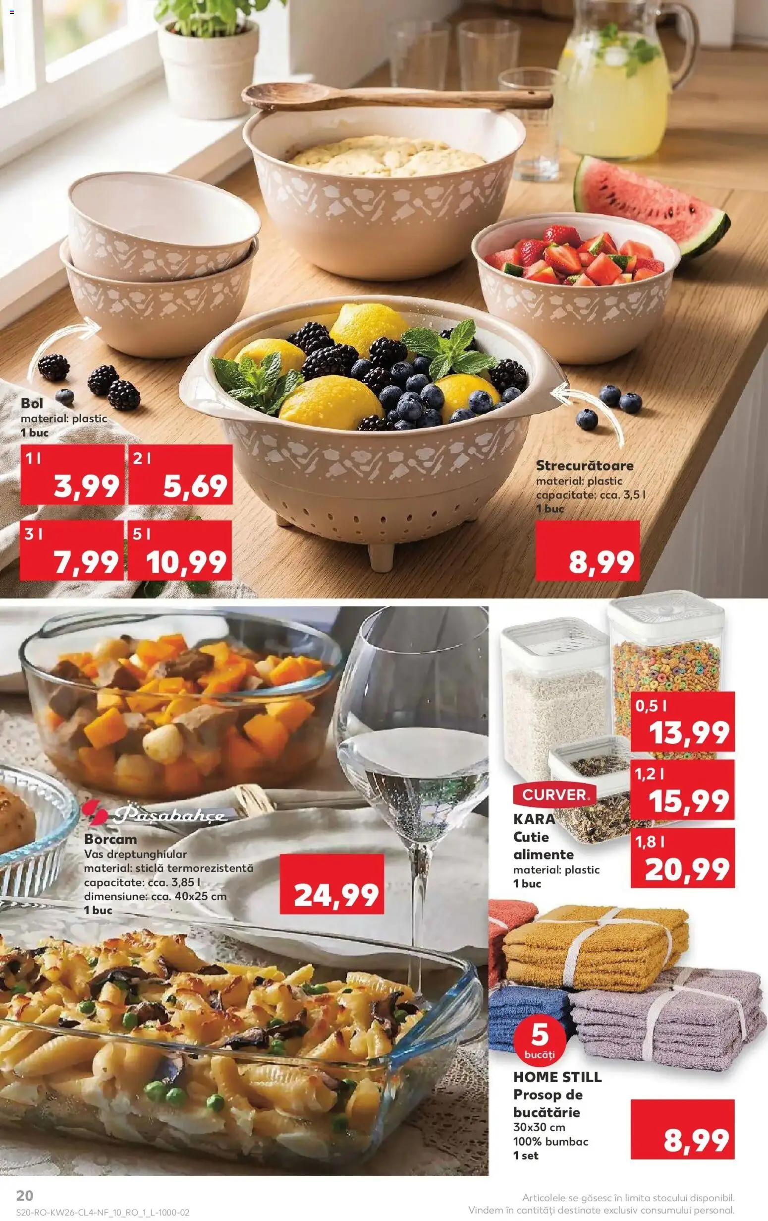 Noul catalog Kaufland – valabil de la 24.06.2026 | Pagină: 20 | Produse: Bucătărie, Cutie