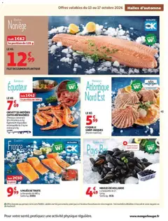 Auchan - Prévisualisation de CREVETTES ENTIERES CUITES REFRIGEREES, Élevées en Équateur, (Penaeus vannamei), 40 à 60 pièces ou kg, Également disponibles en barquette de 2 kg au même prix valide à partir de 13/10/2026 | Page: 45